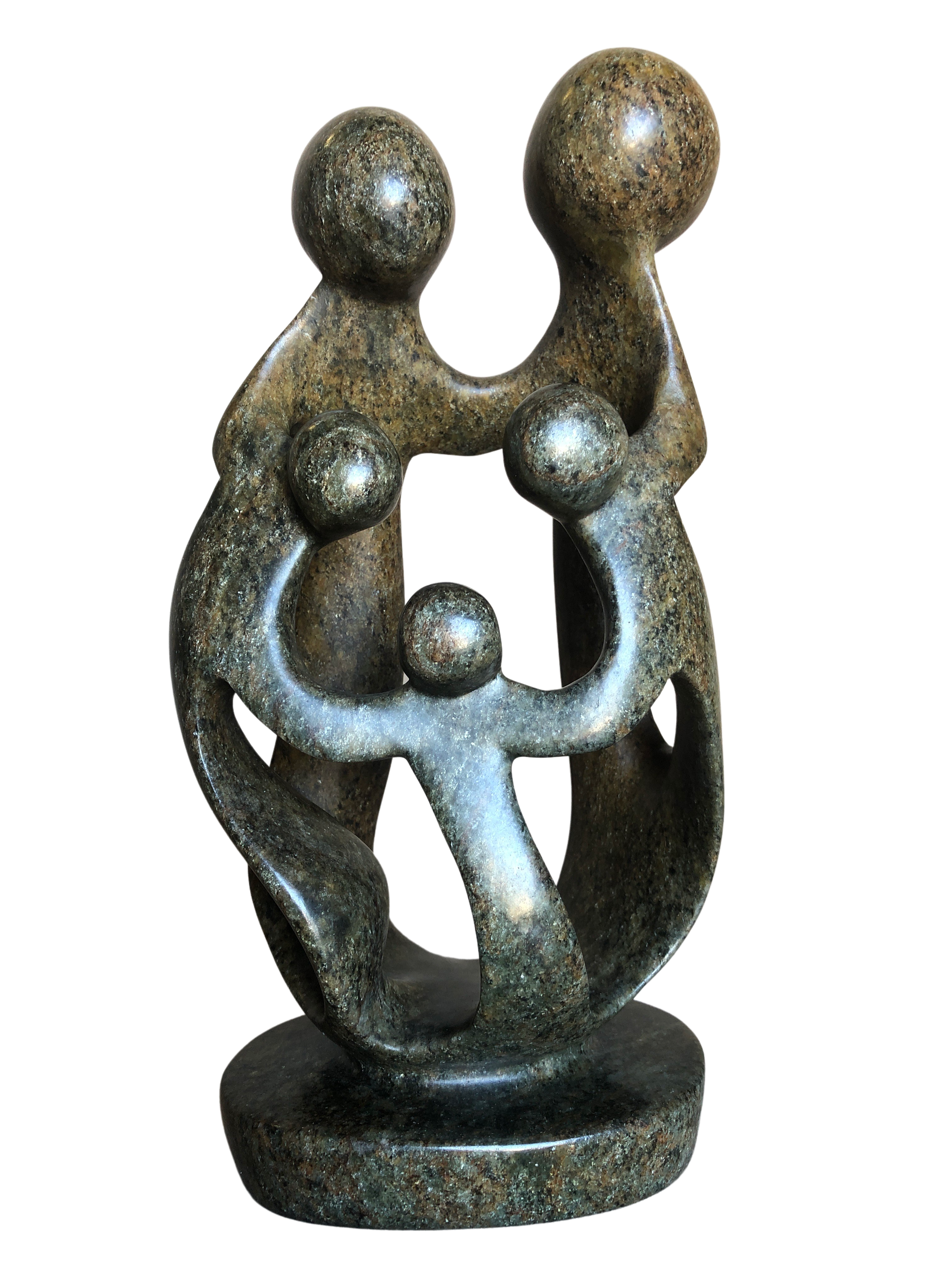 Shona Tribe Serpentine Rock Family of Five