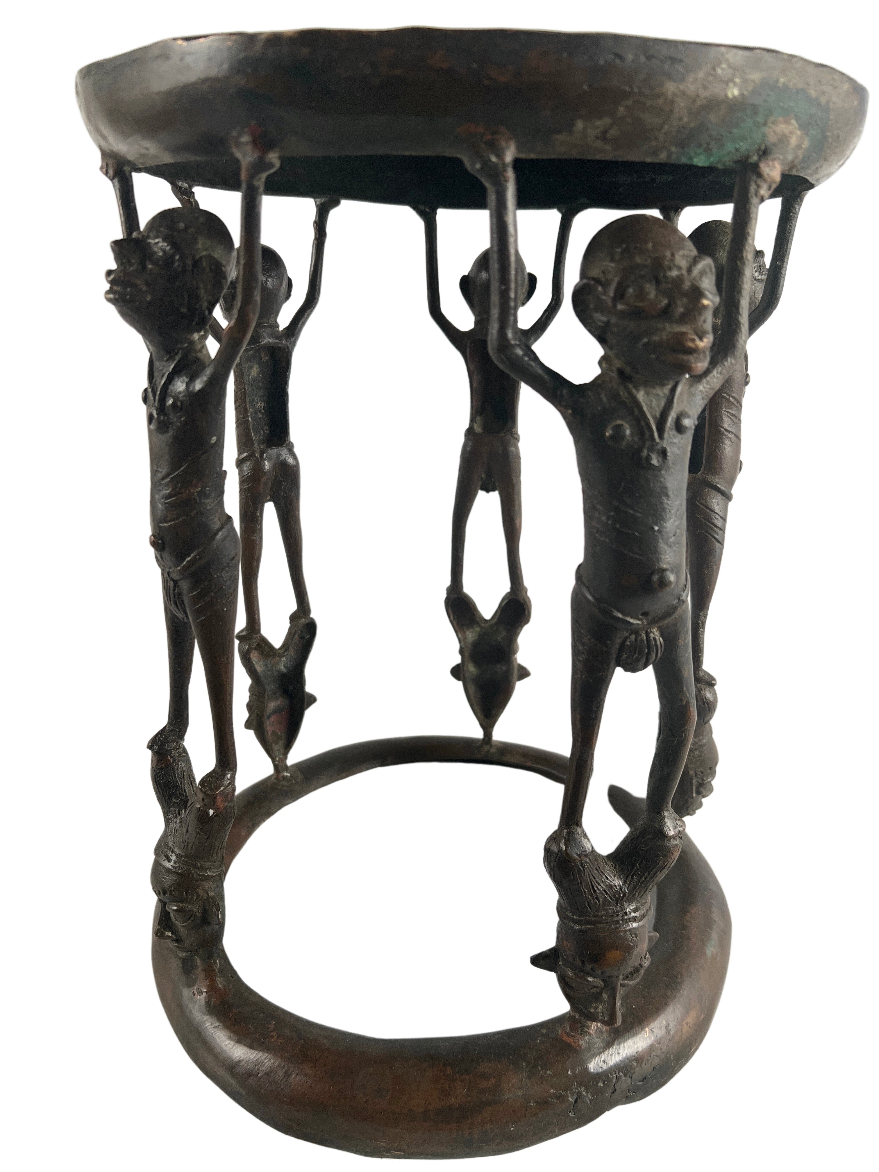 Bamoun Tribe Bronze Stool - Bamoun
