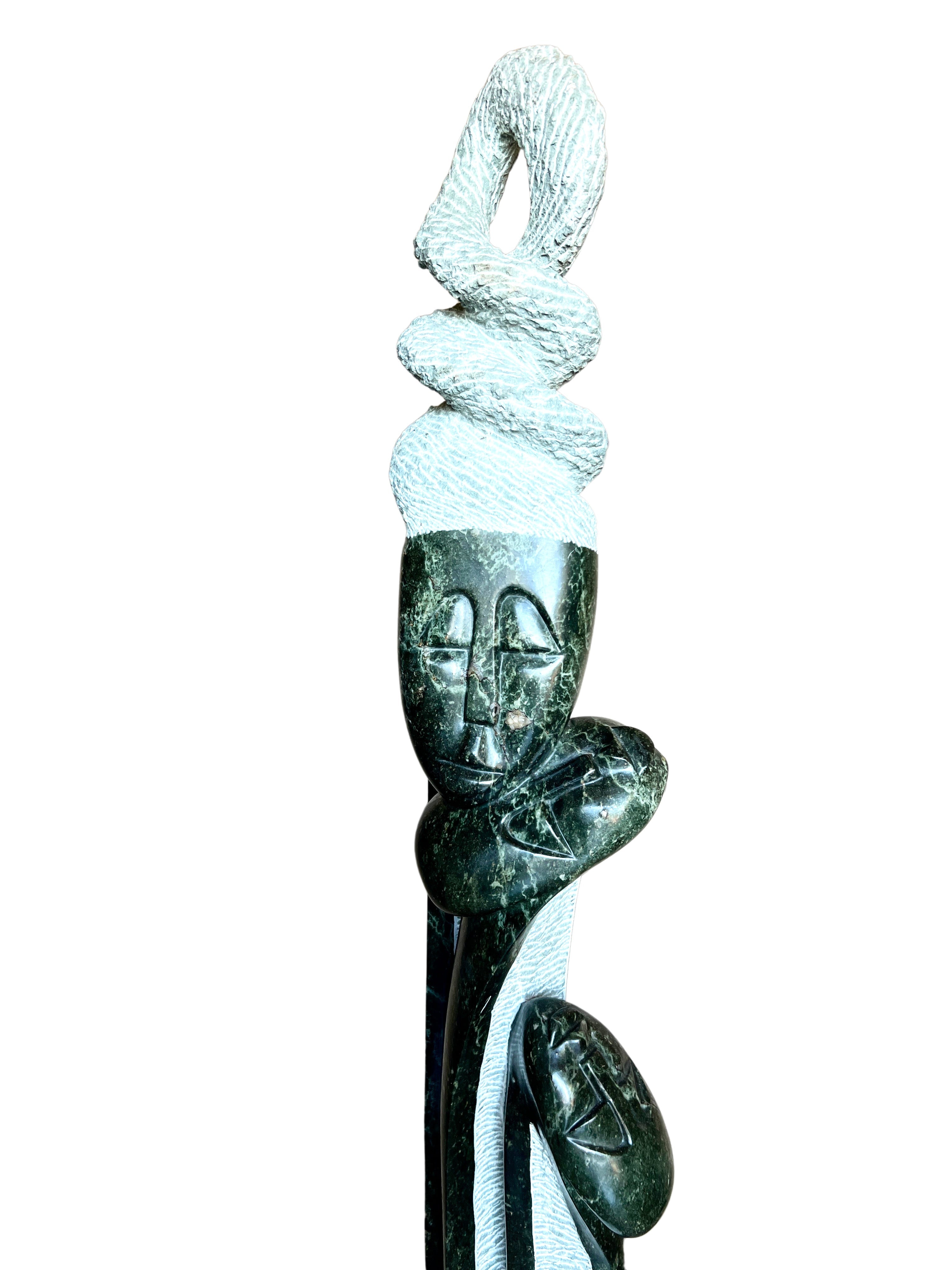 Shona Tribe Opal Stone Family of Three - Shona