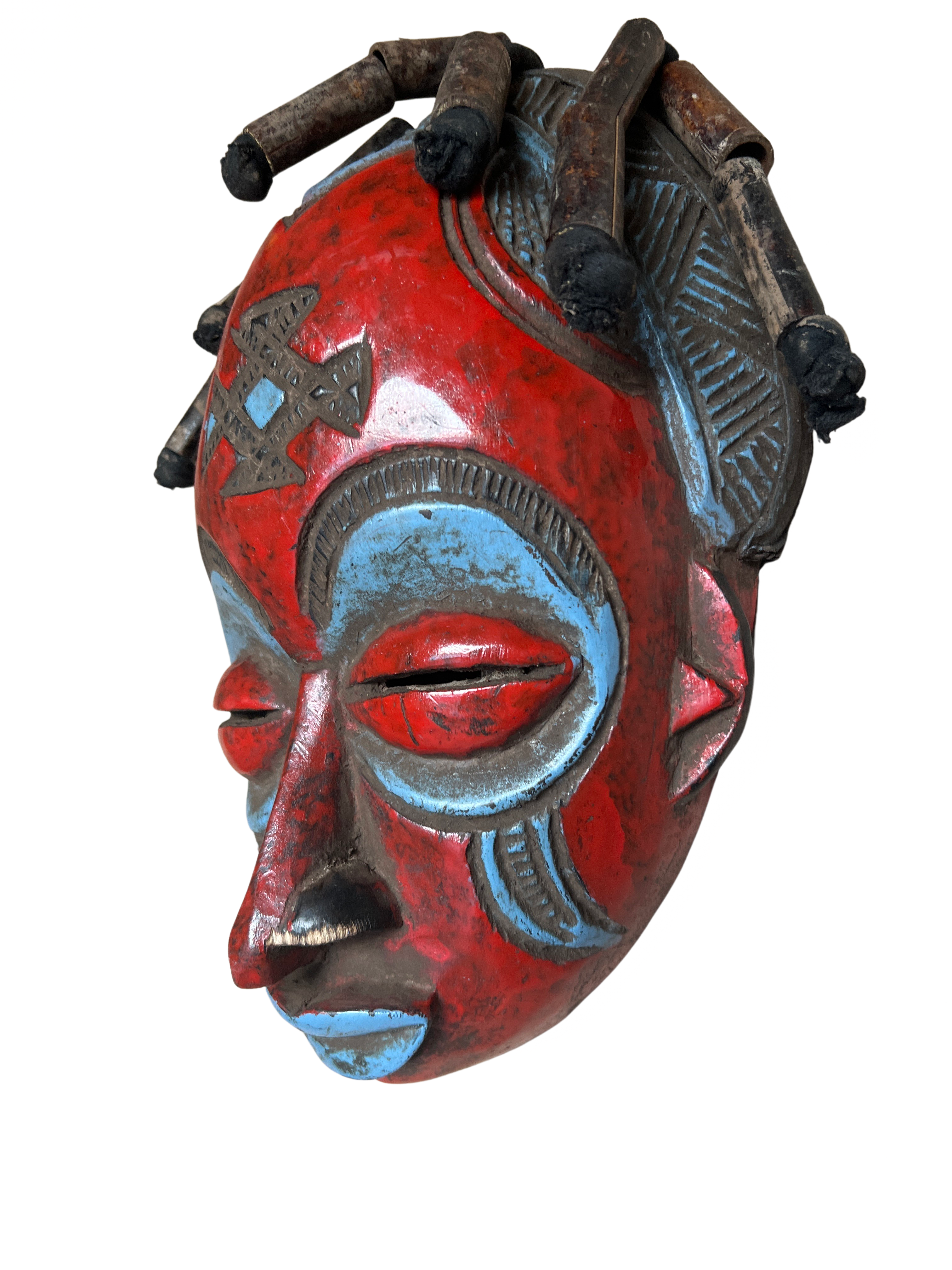 Chokwe Tribe Painted Mask