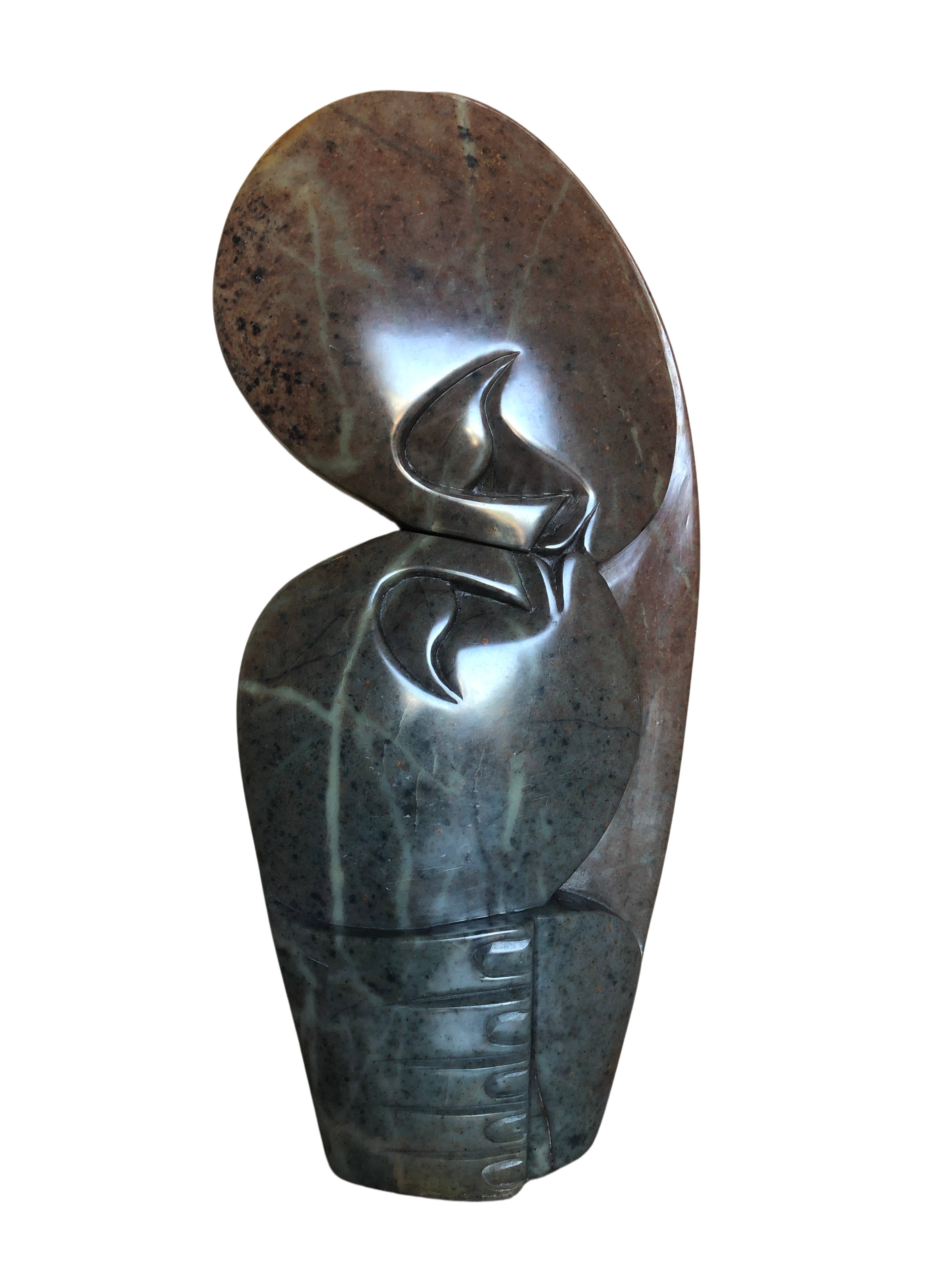 Shona Tribe Serpentine Stone Flat Lovers