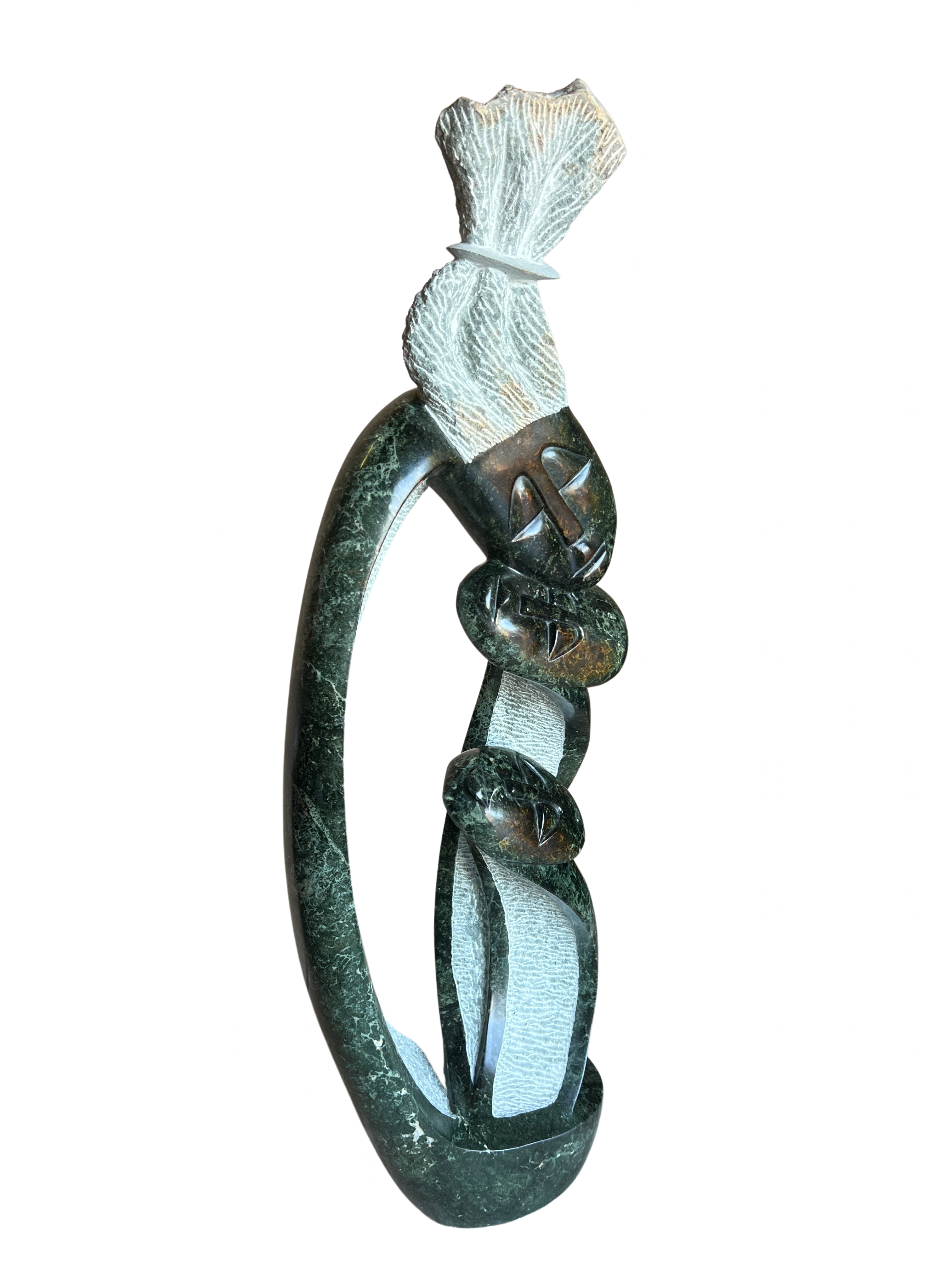 Shona Tribe Opal Stone Family of Three