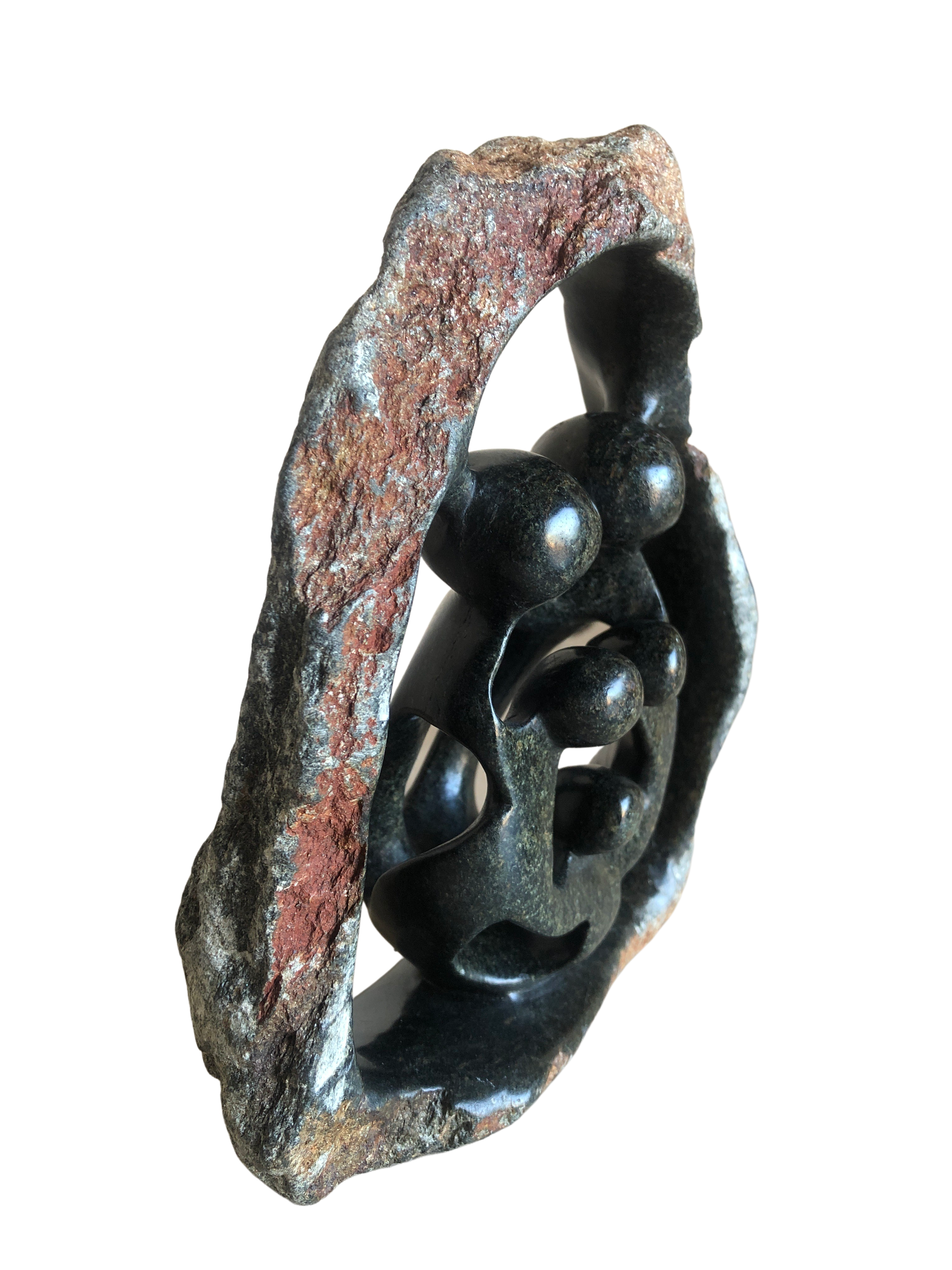 Shona Tribe Serpentine Stone Rock Family