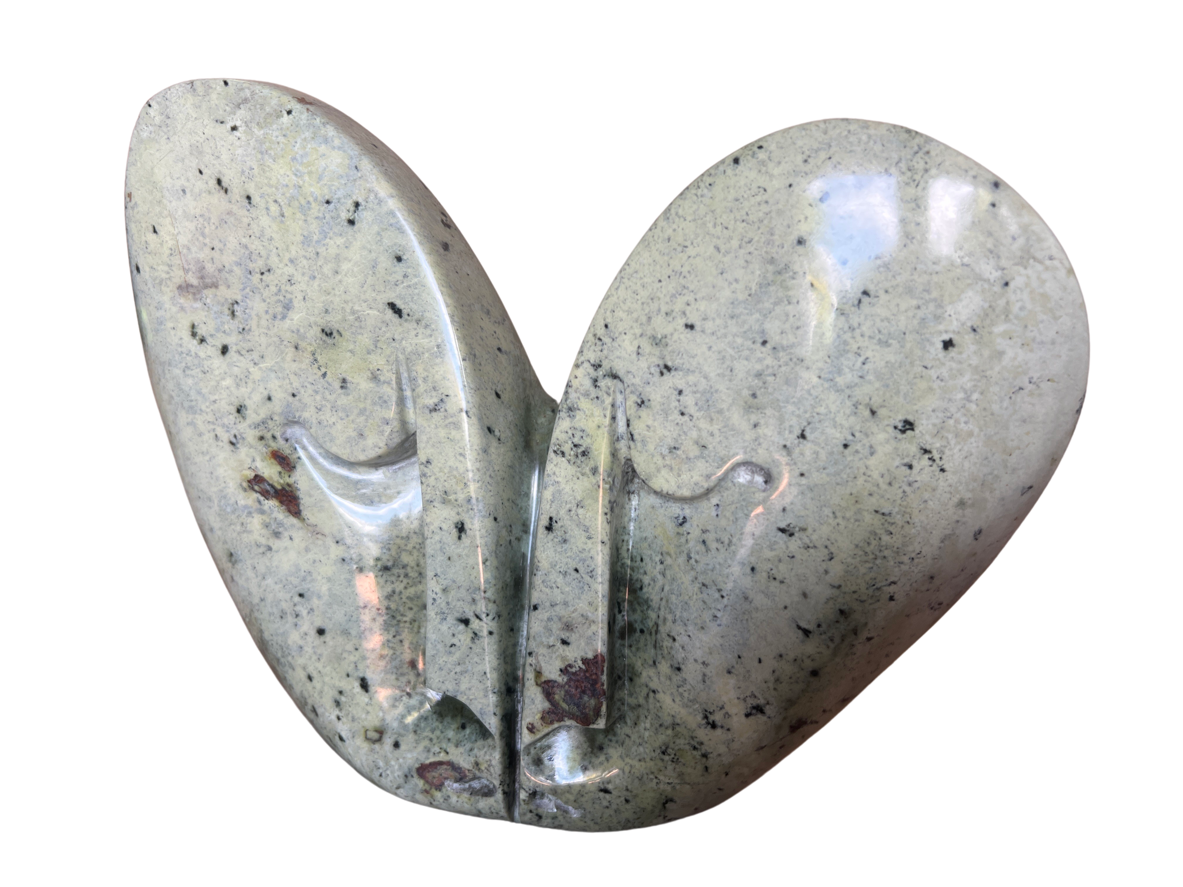 Shona Tribe Butter Jade Lovers - Sculpture & Statuary