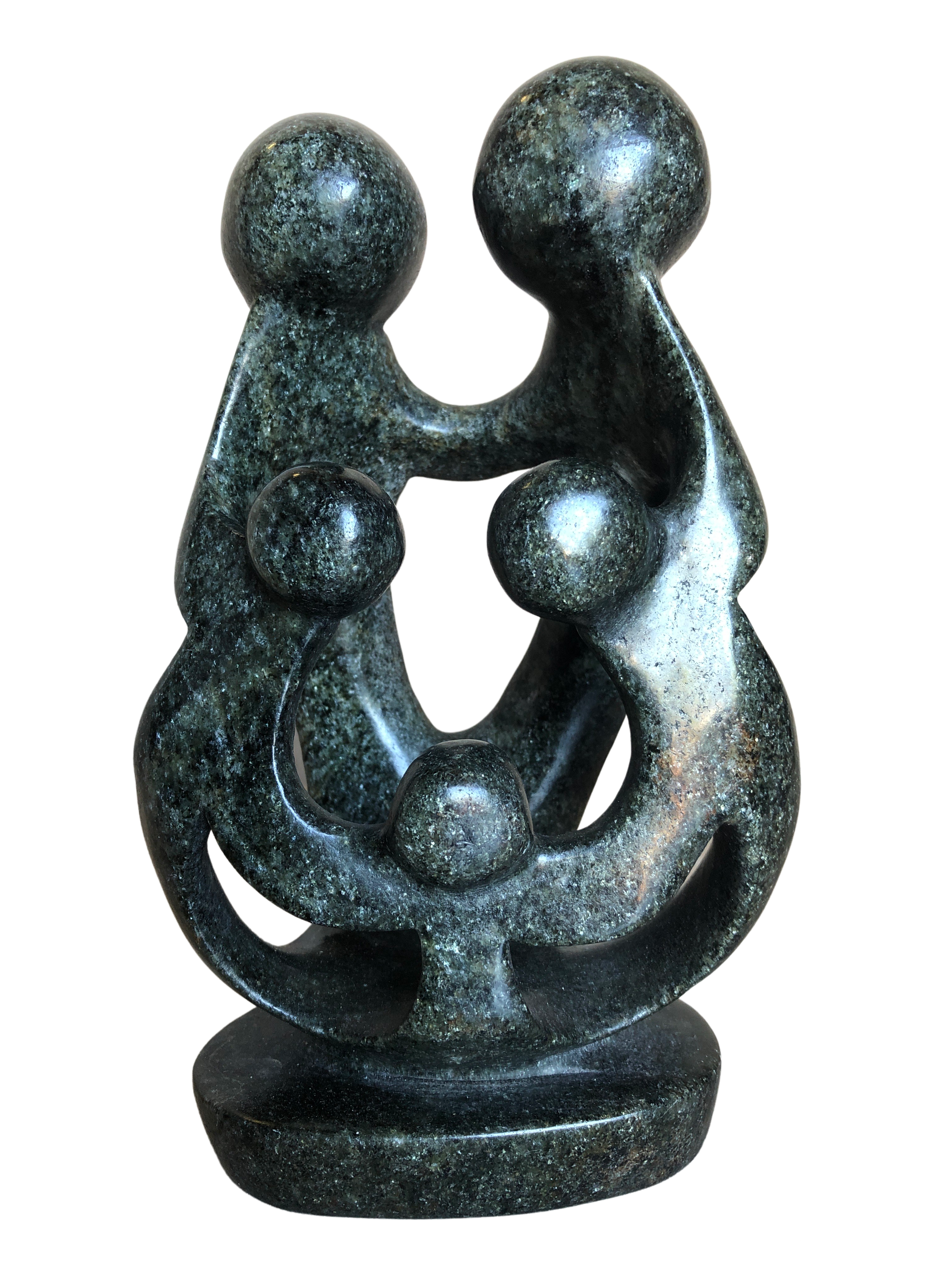Shona Tribe Serpentine Rock Family of Five