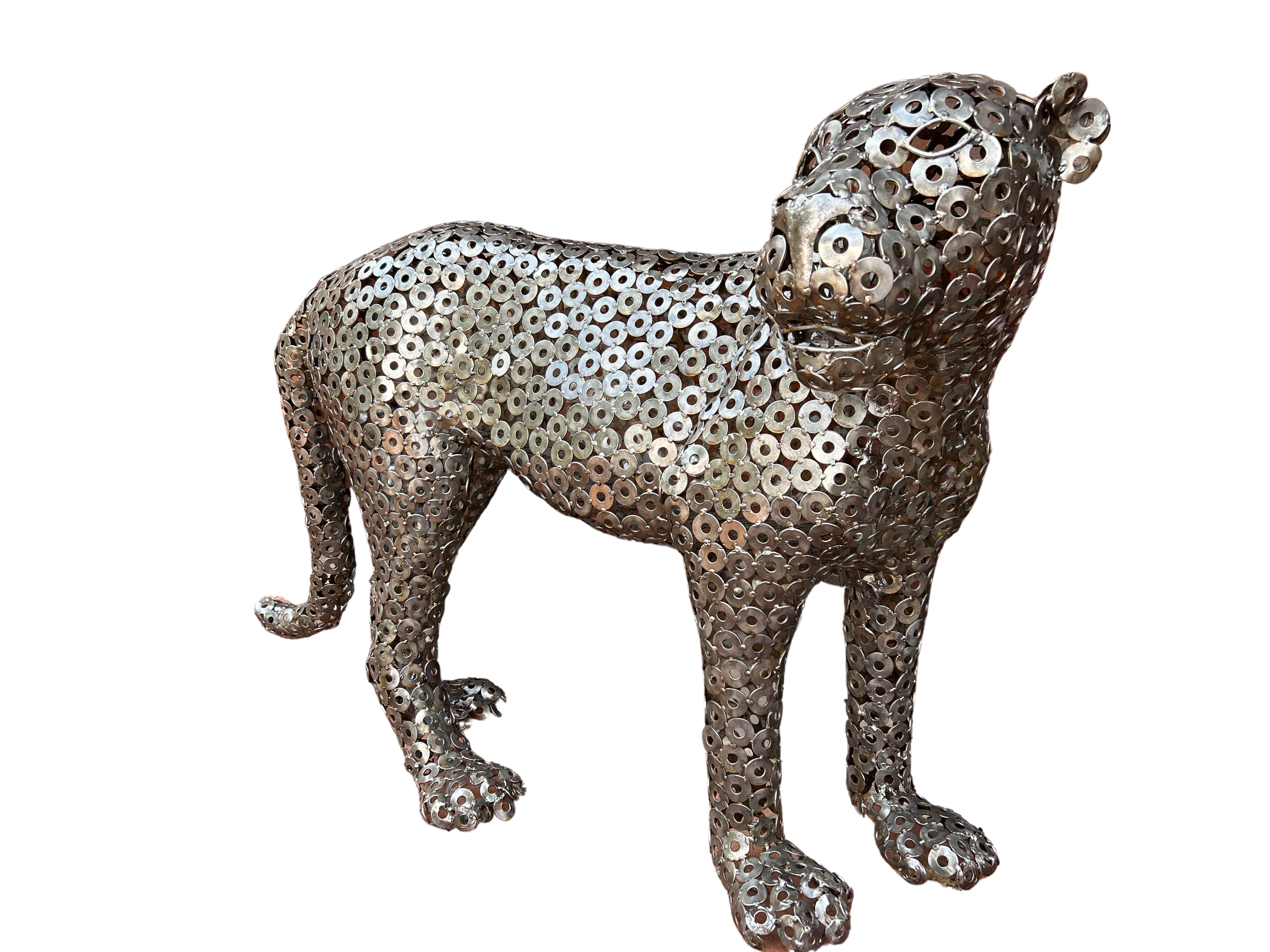 Shona Tribe Metal Leopard - Shona