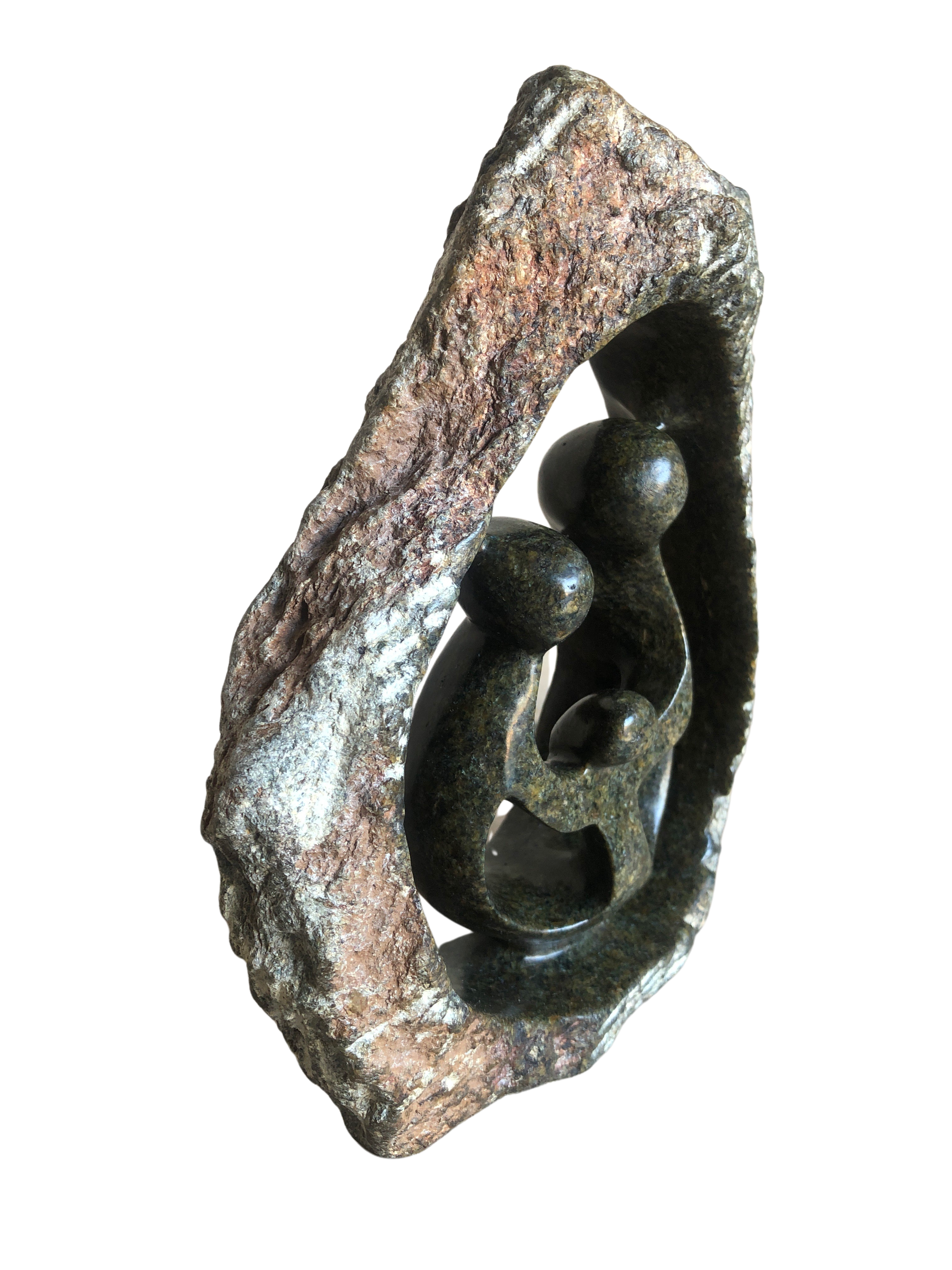 Shona Tribe Serpentine Stone Rock Family