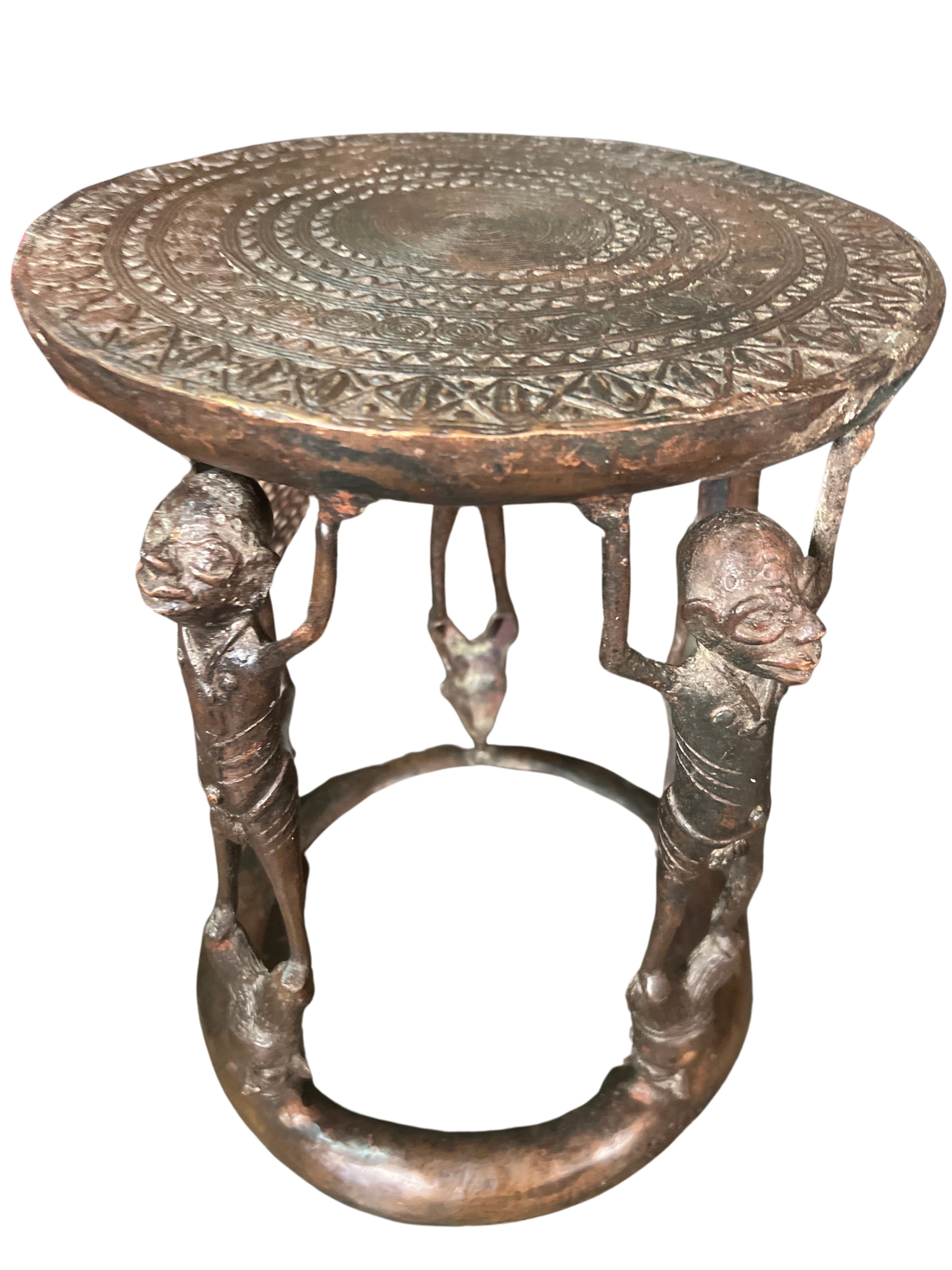 Bamoun Tribe Bronze Stool