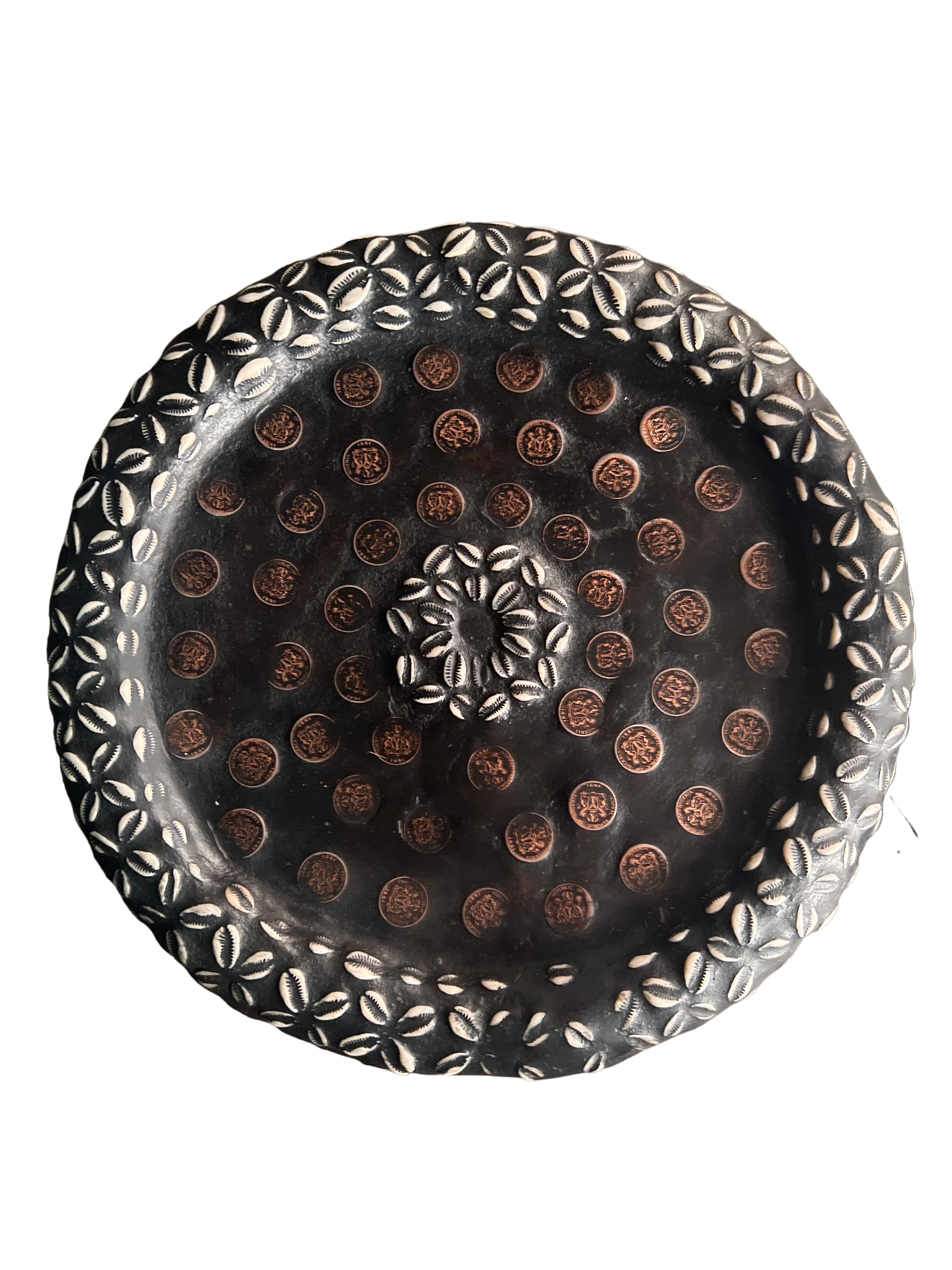 Bamileke Tribe Coin and Cowrie Stool - Bamileke