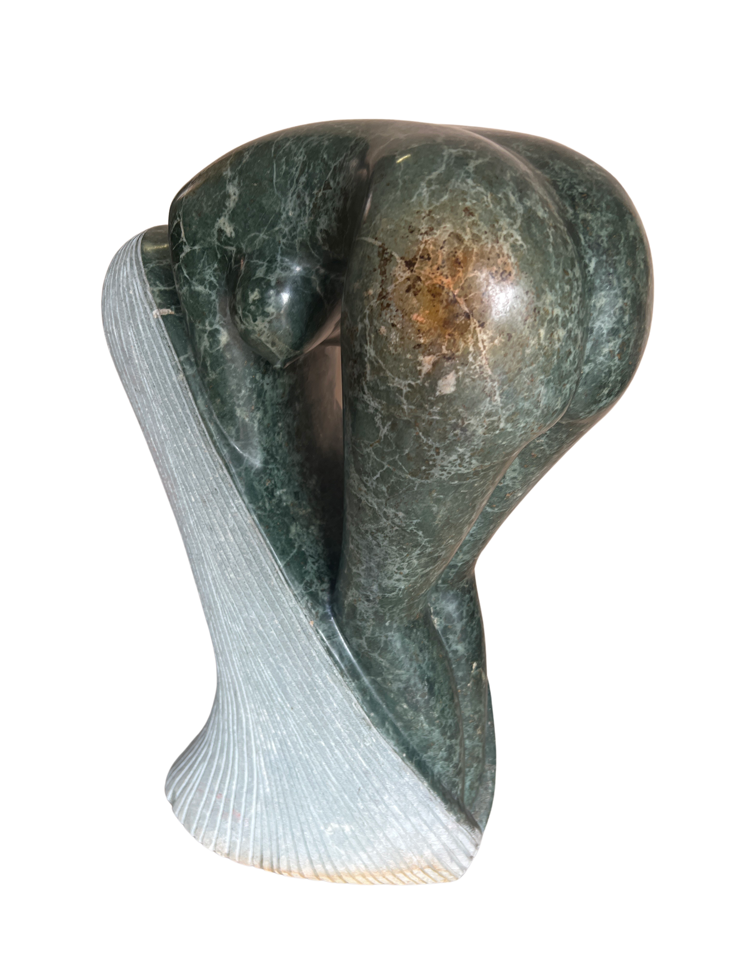 Shona Tribe Opal Stone Bathing Lady - Shona