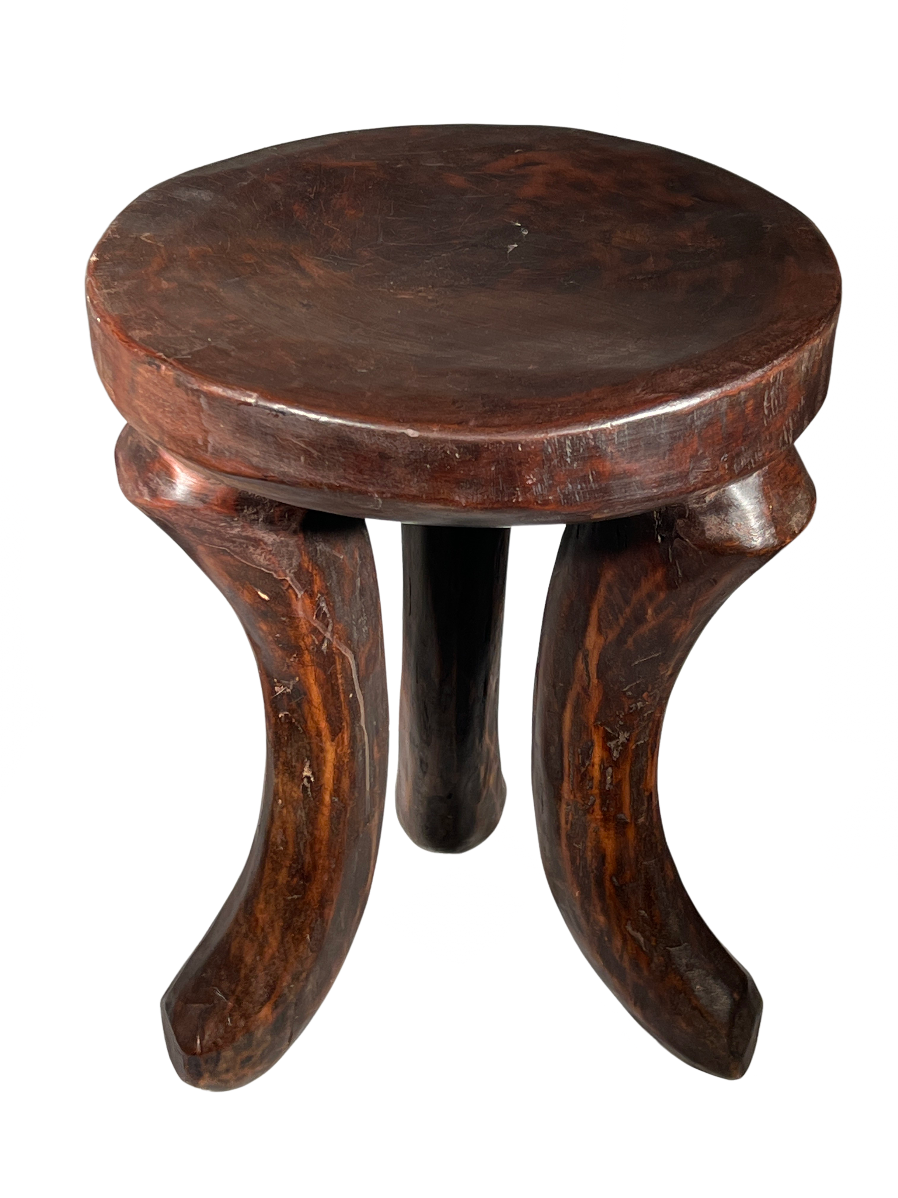 Bamileke Tribe Three Legged Wooden Stool