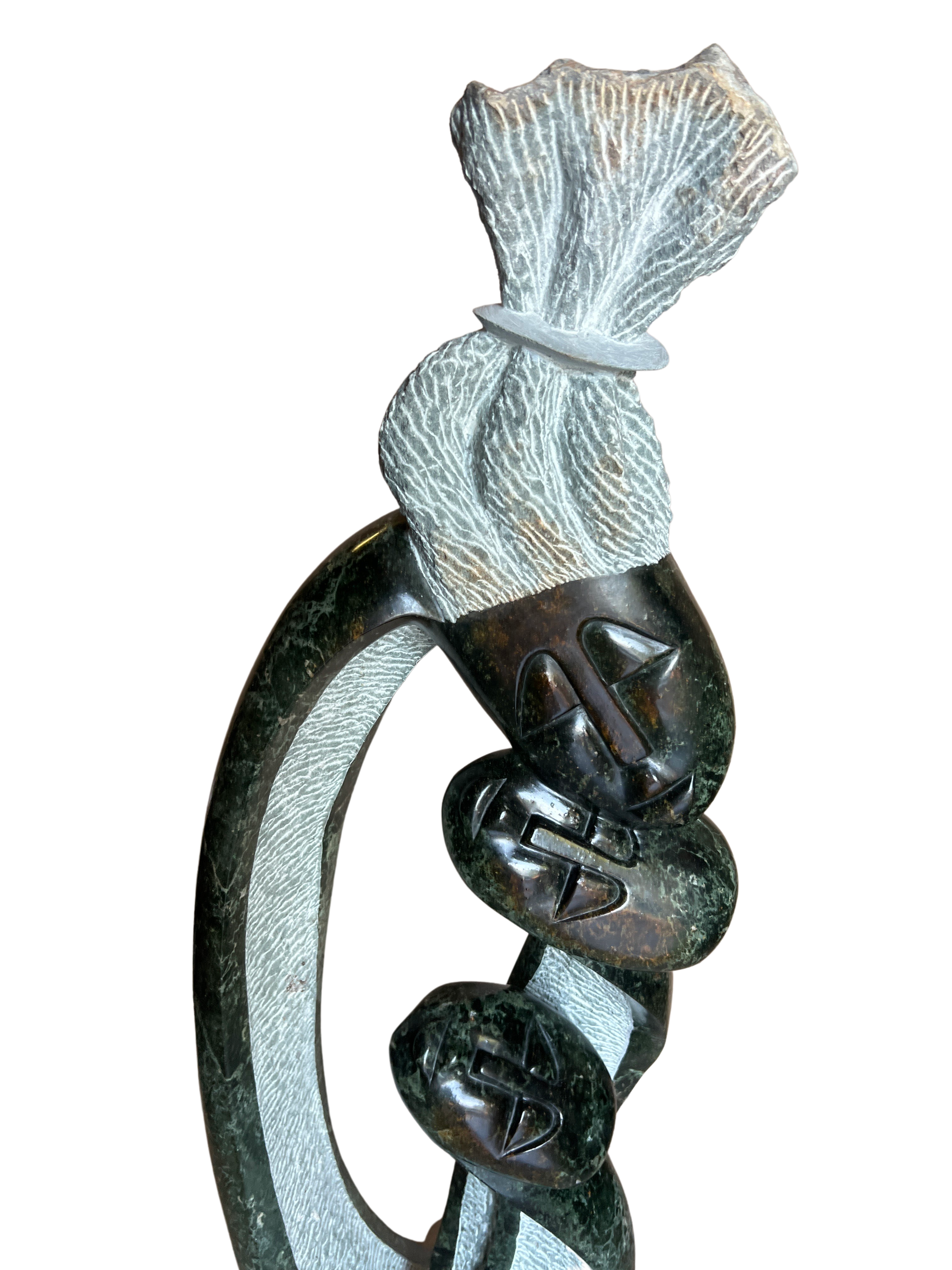 Shona Tribe Opal Stone Family of Three - Shona