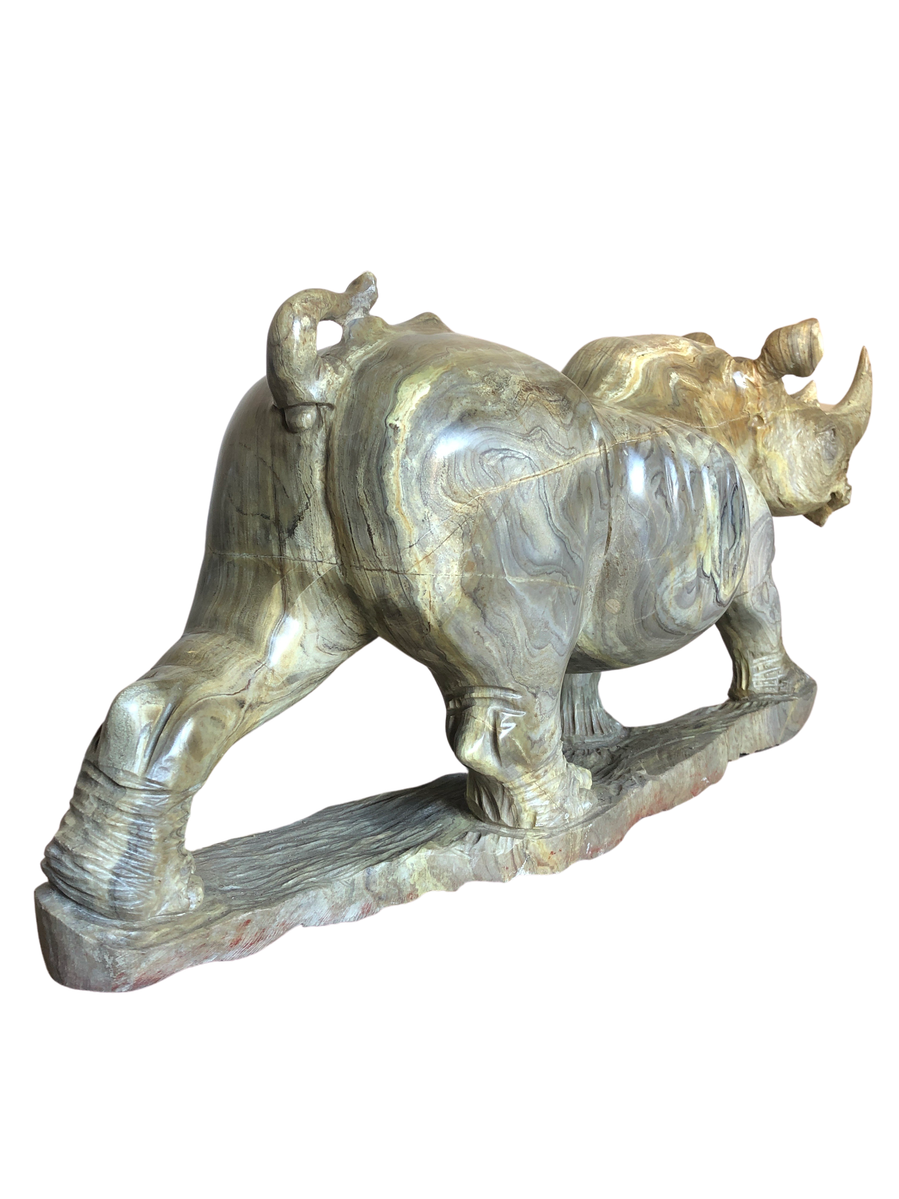 Shona Tribe Butter Jade Rhino - Shona