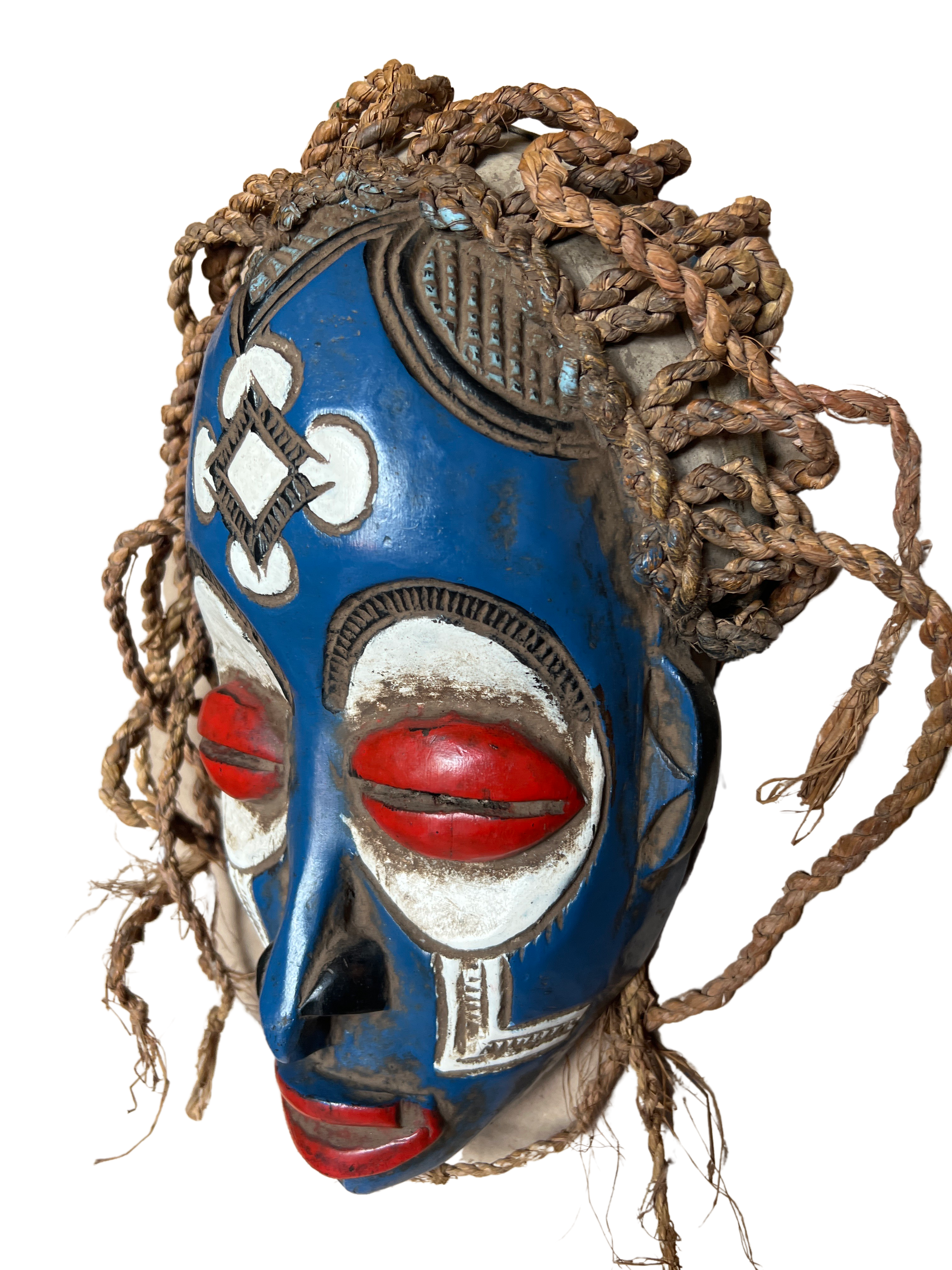 Chokwe Tribe Painted Mask - Chokwe