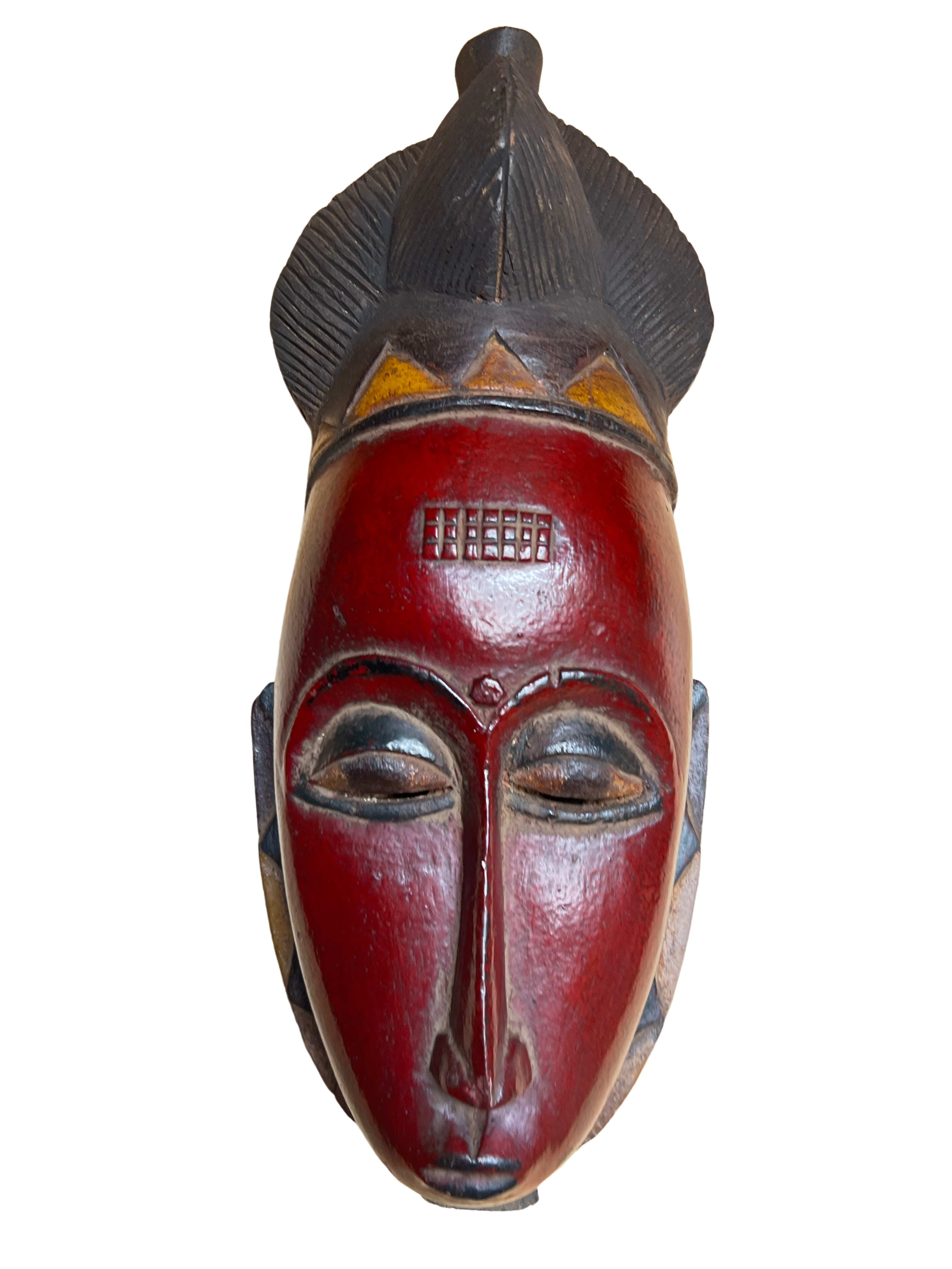 Baule Tribe Painted Mask - Baule