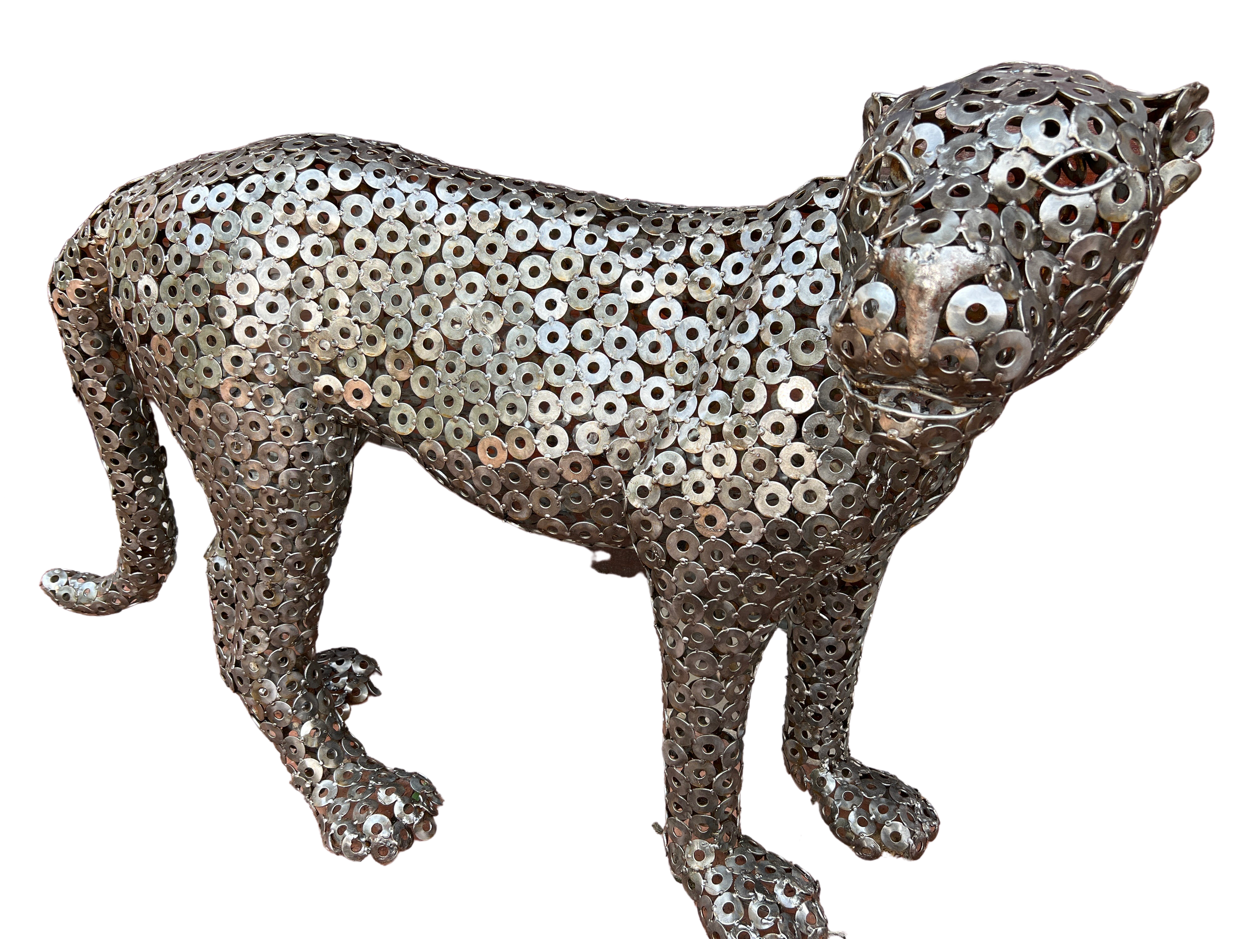 Shona Tribe Metal Leopard - Shona