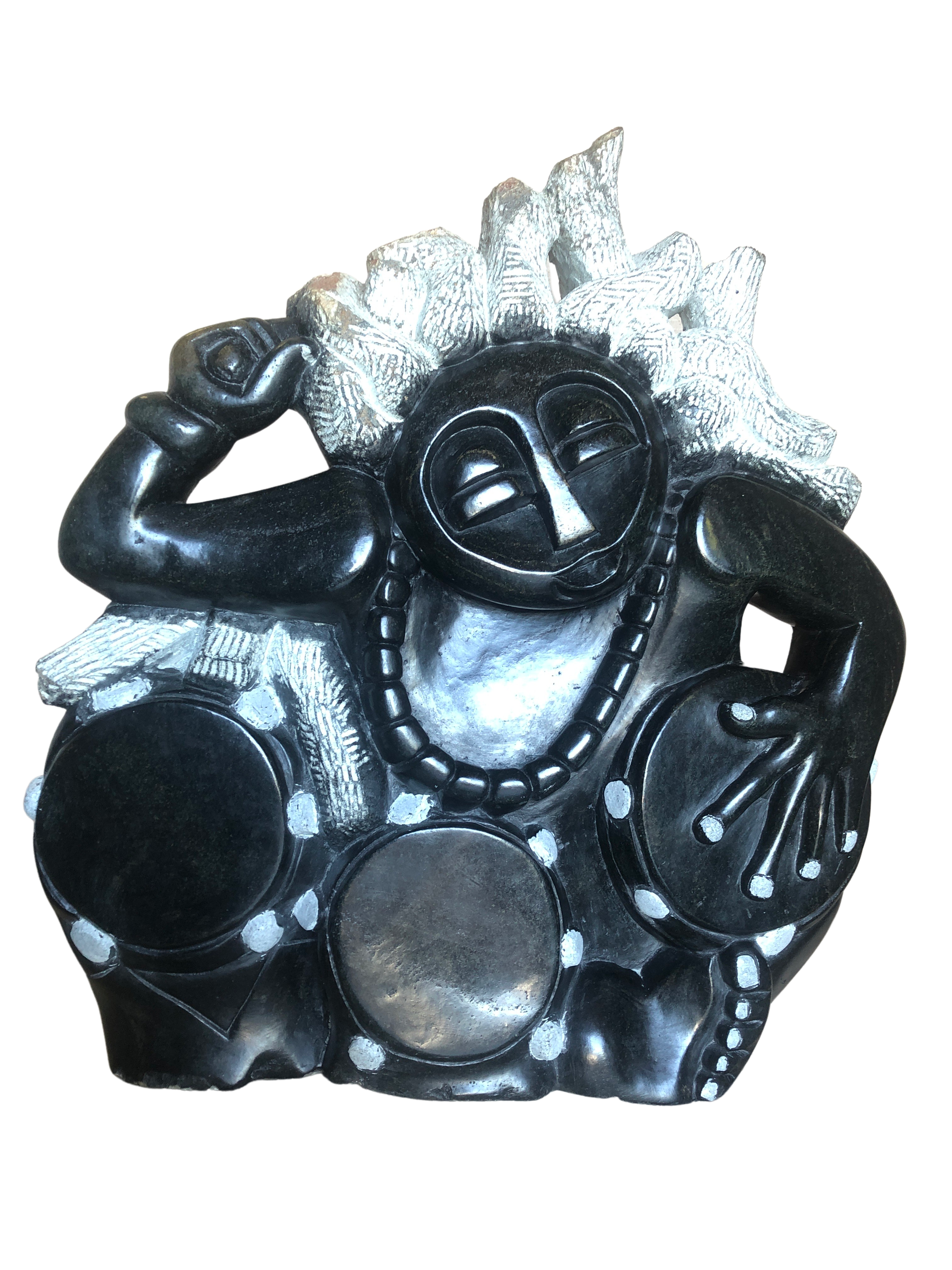 Shona Tribe Soap Stone Drummer - Shona