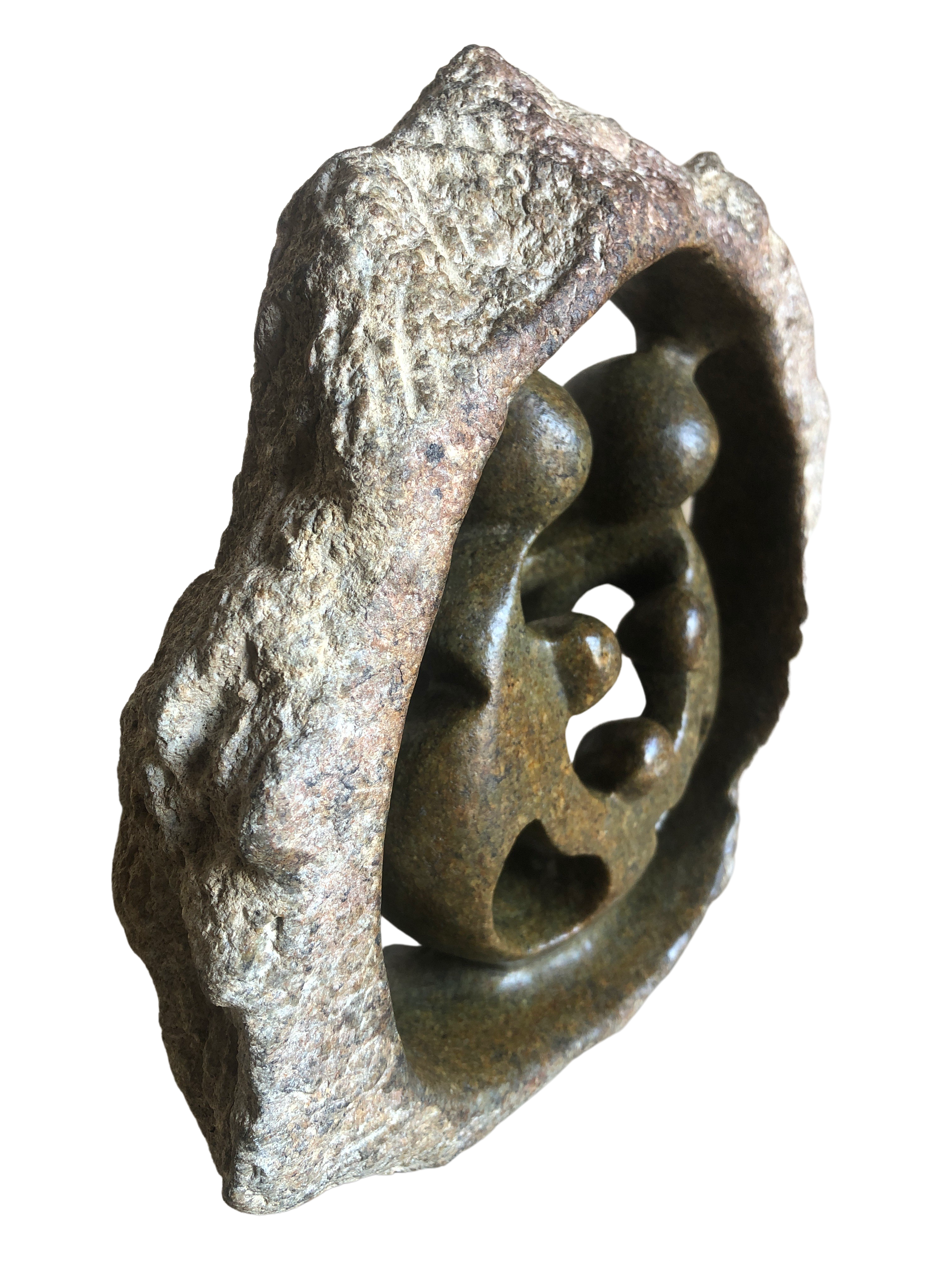 Shona Tribe Serpentine Stone Rock Family - Shona