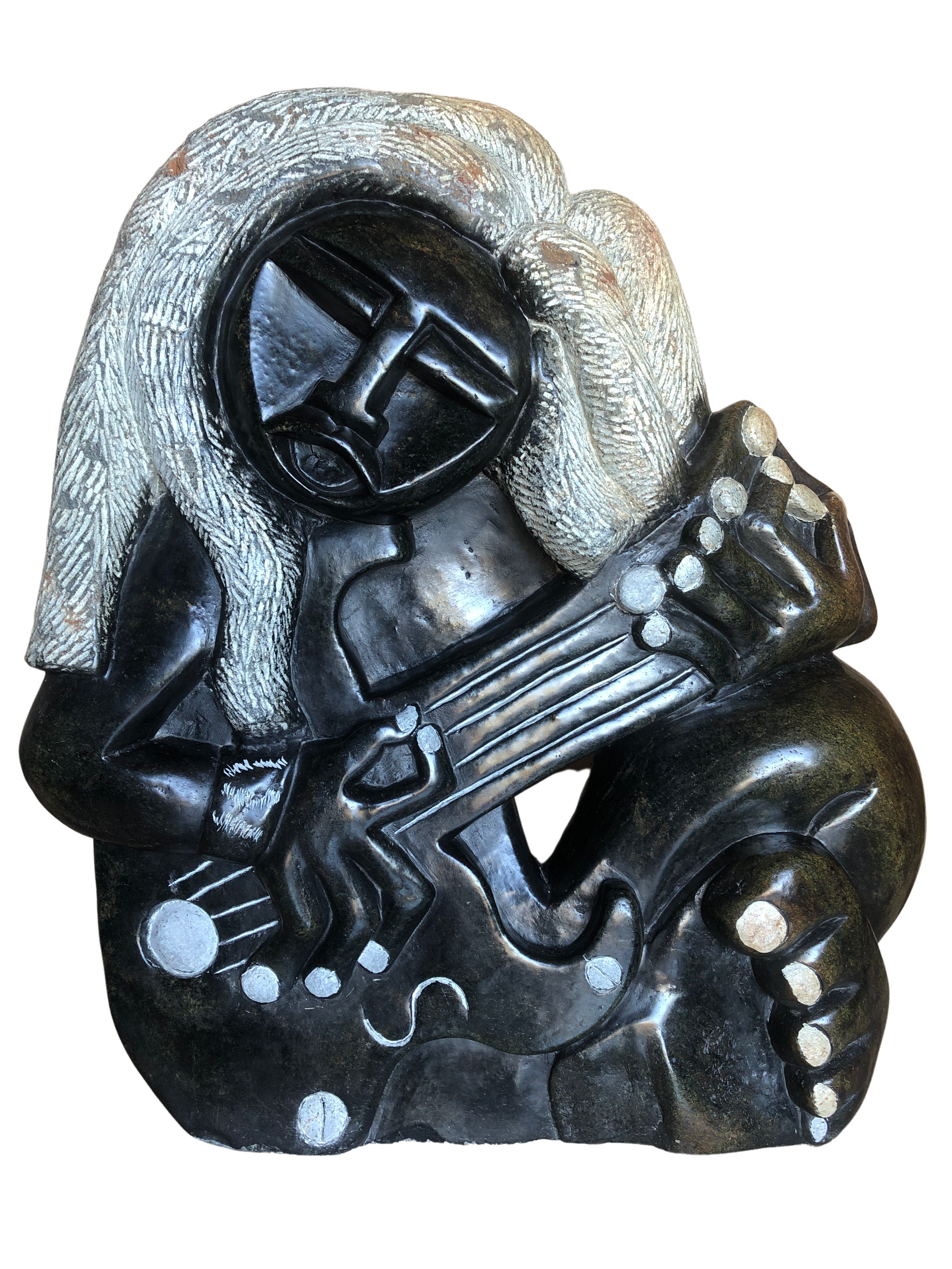 Shona Tribe Soap Stone Guitarist - Shona