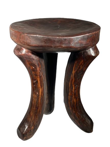 Bamileke Tribe Three Legged Wooden Stool - Bamileke