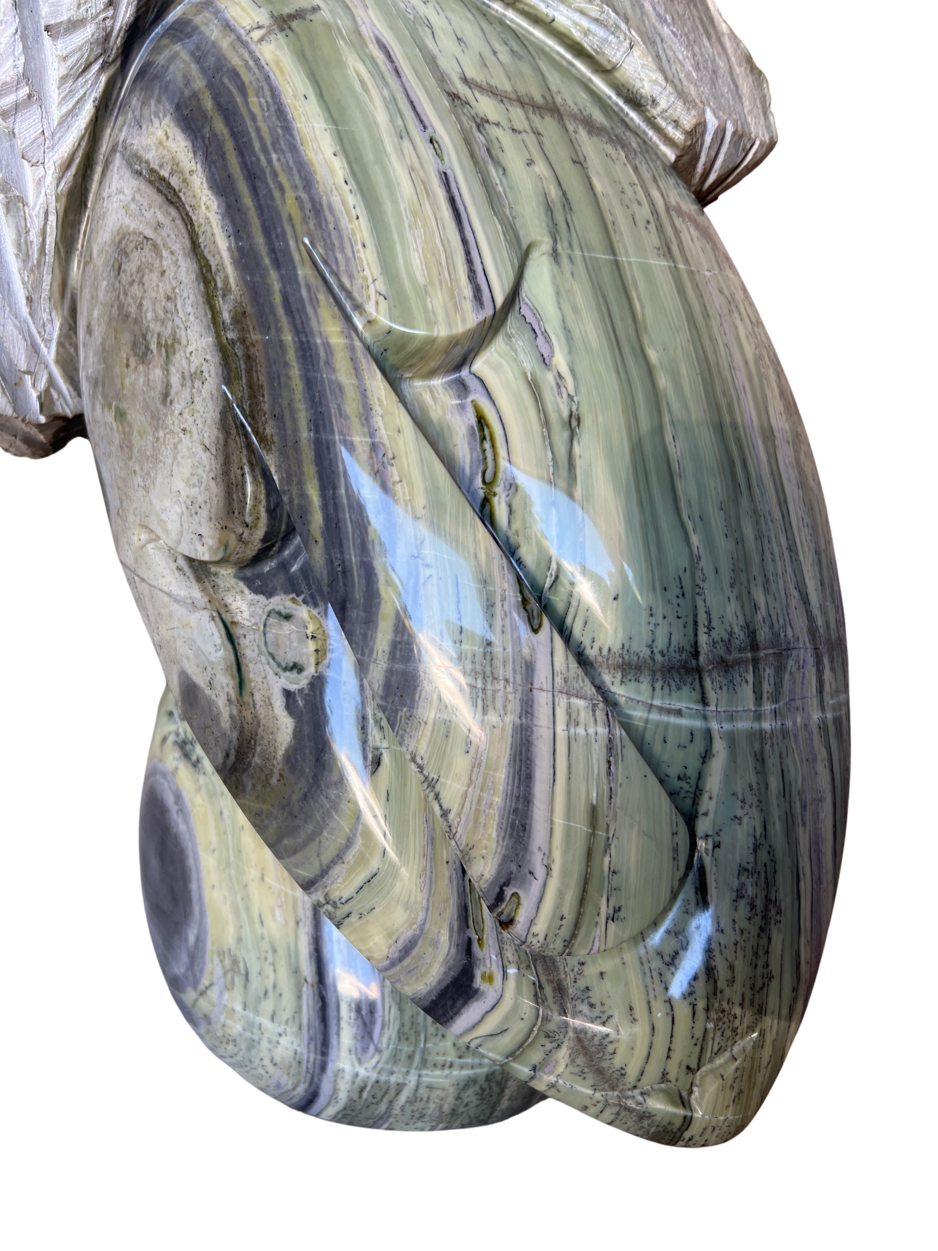 Shona Tribe Butter Jade Chief - Sculpture & Statuary