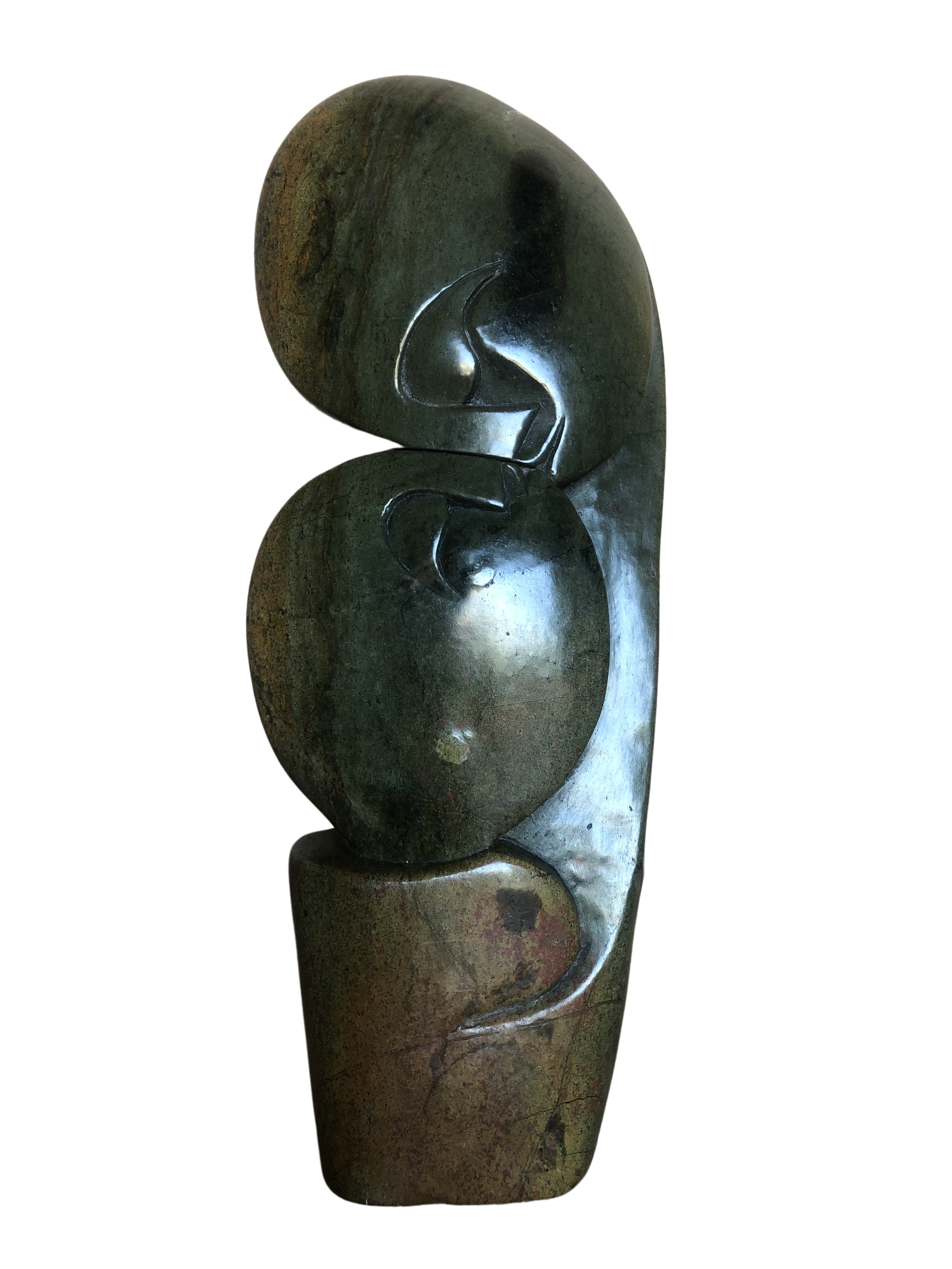 Shona Tribe Serpentine Stone Flat Lovers