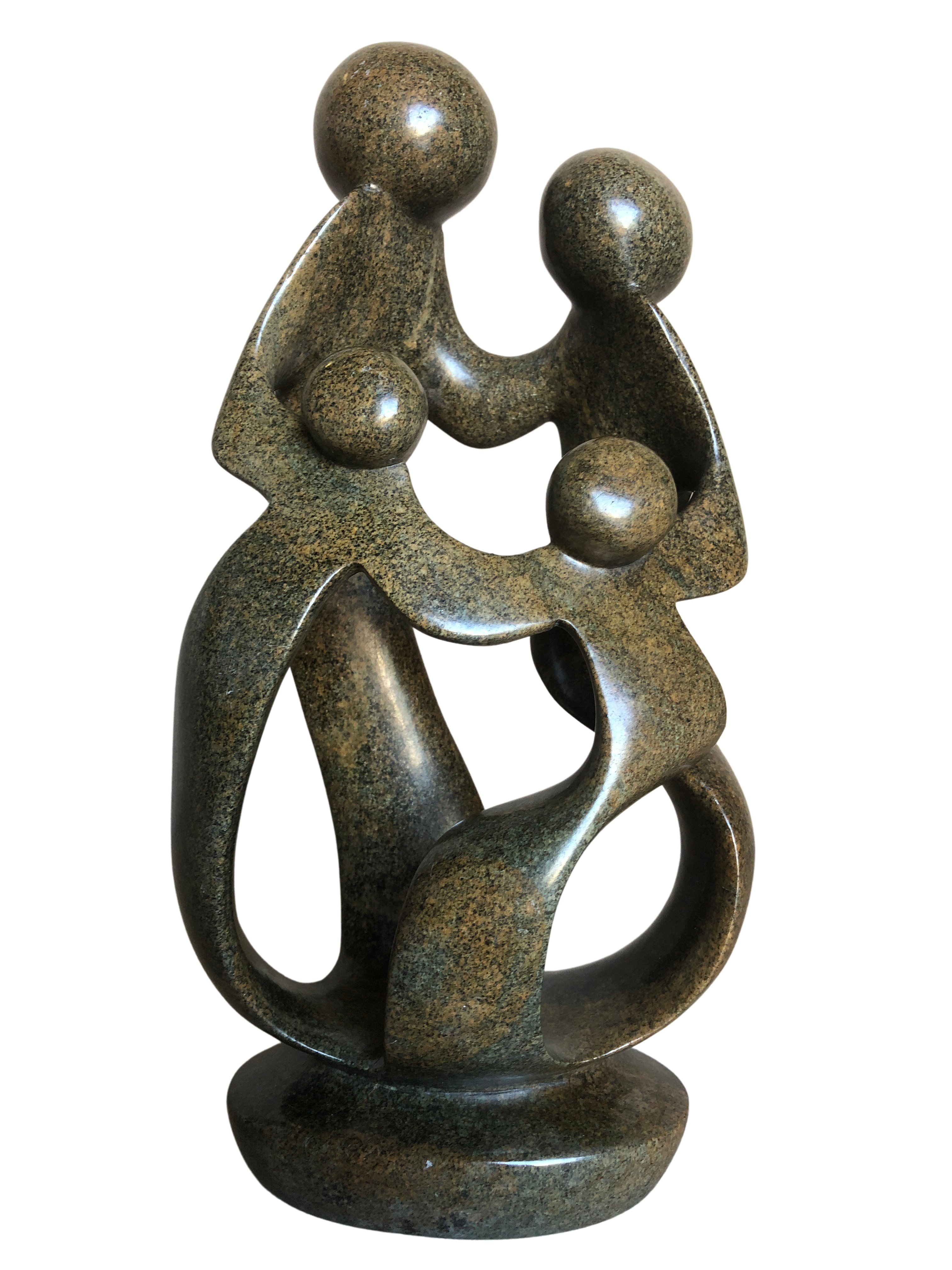 Shona Tribe Serpentine Rock Family of Four