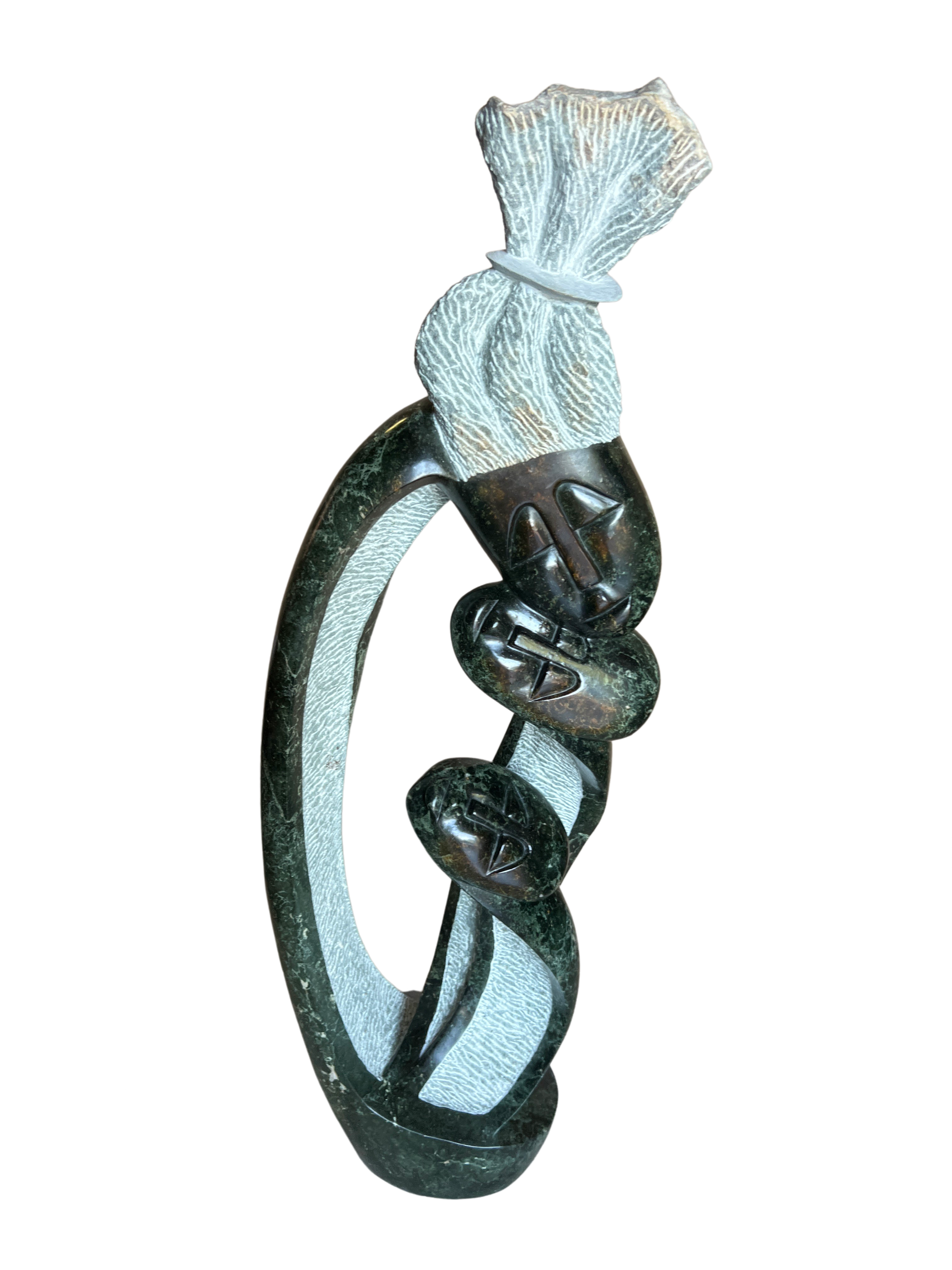 Shona Tribe Opal Stone Family of Three