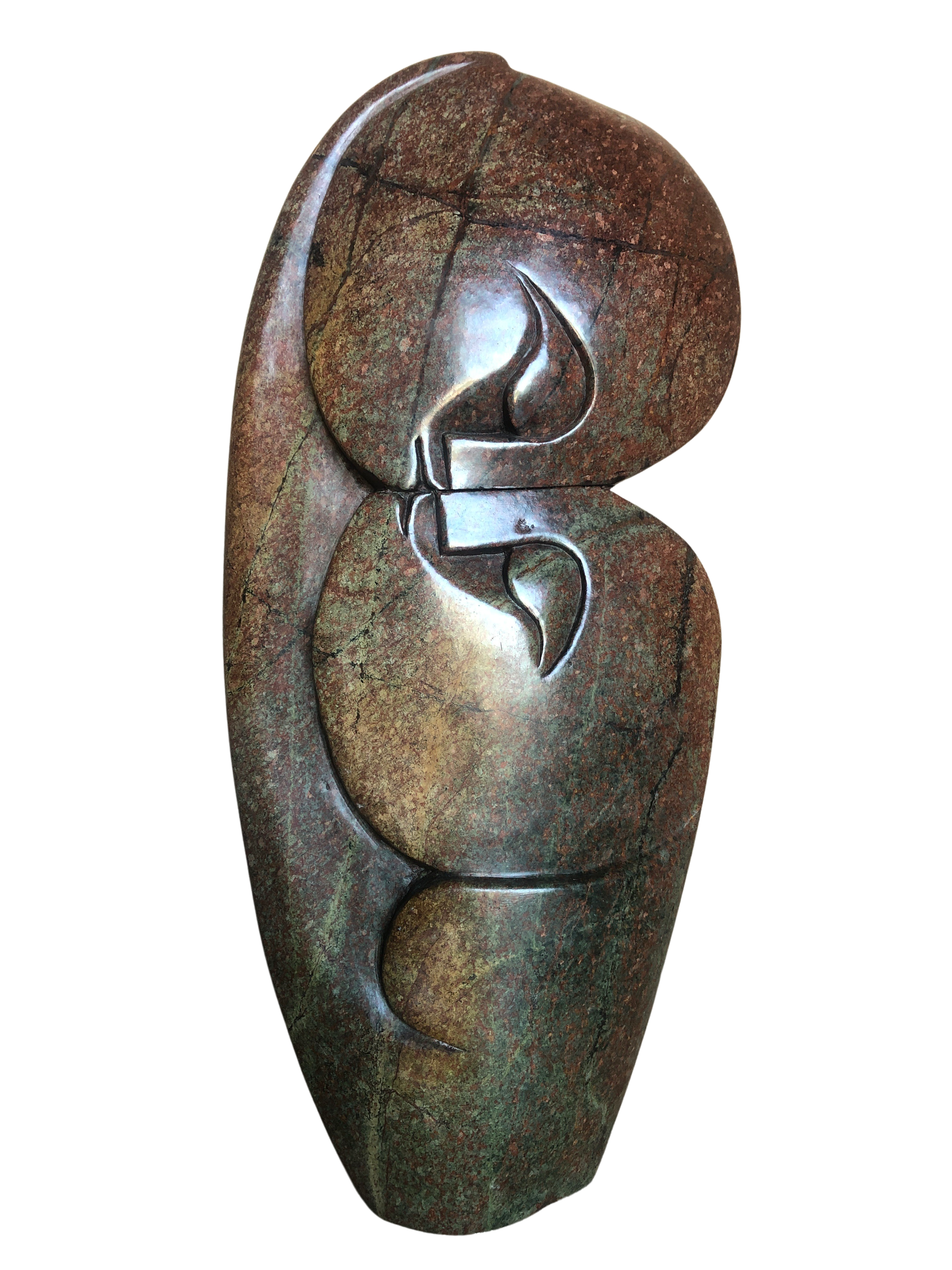 Shona Tribe Serpentine Stone Flat Lovers