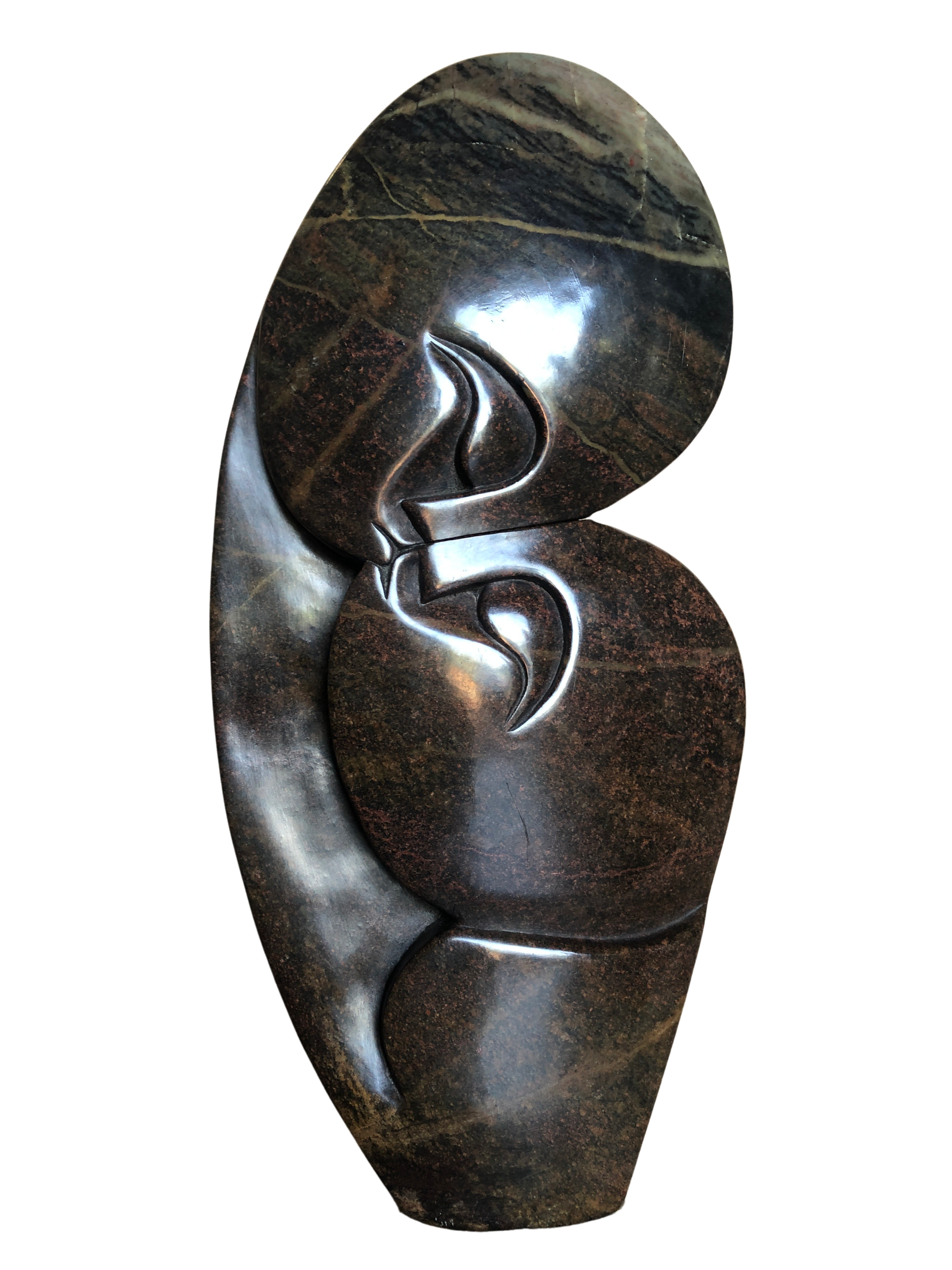 Shona Tribe Serpentine Stone Flat Lovers