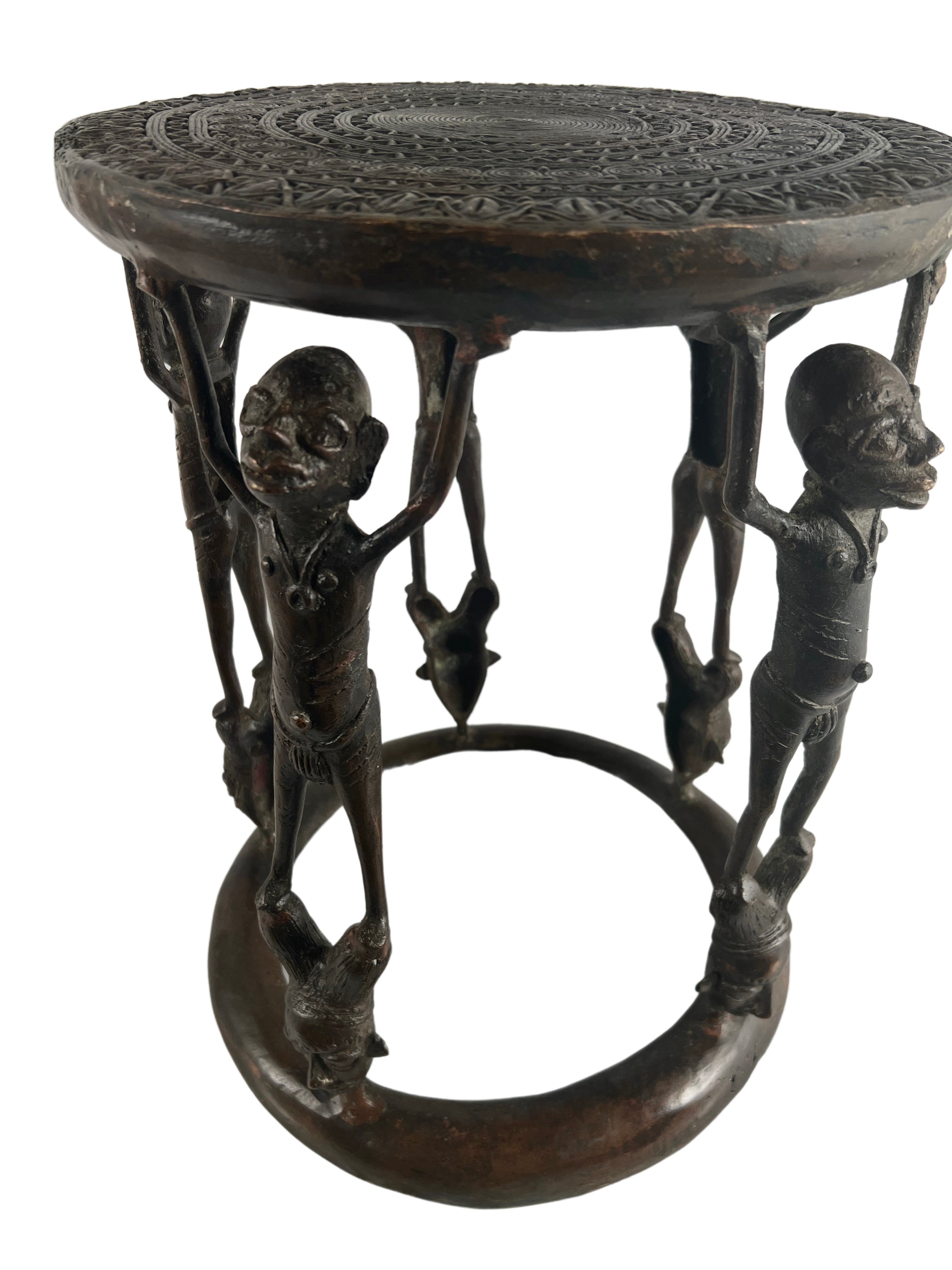 Bamoun Tribe Bronze Stool - Bamoun