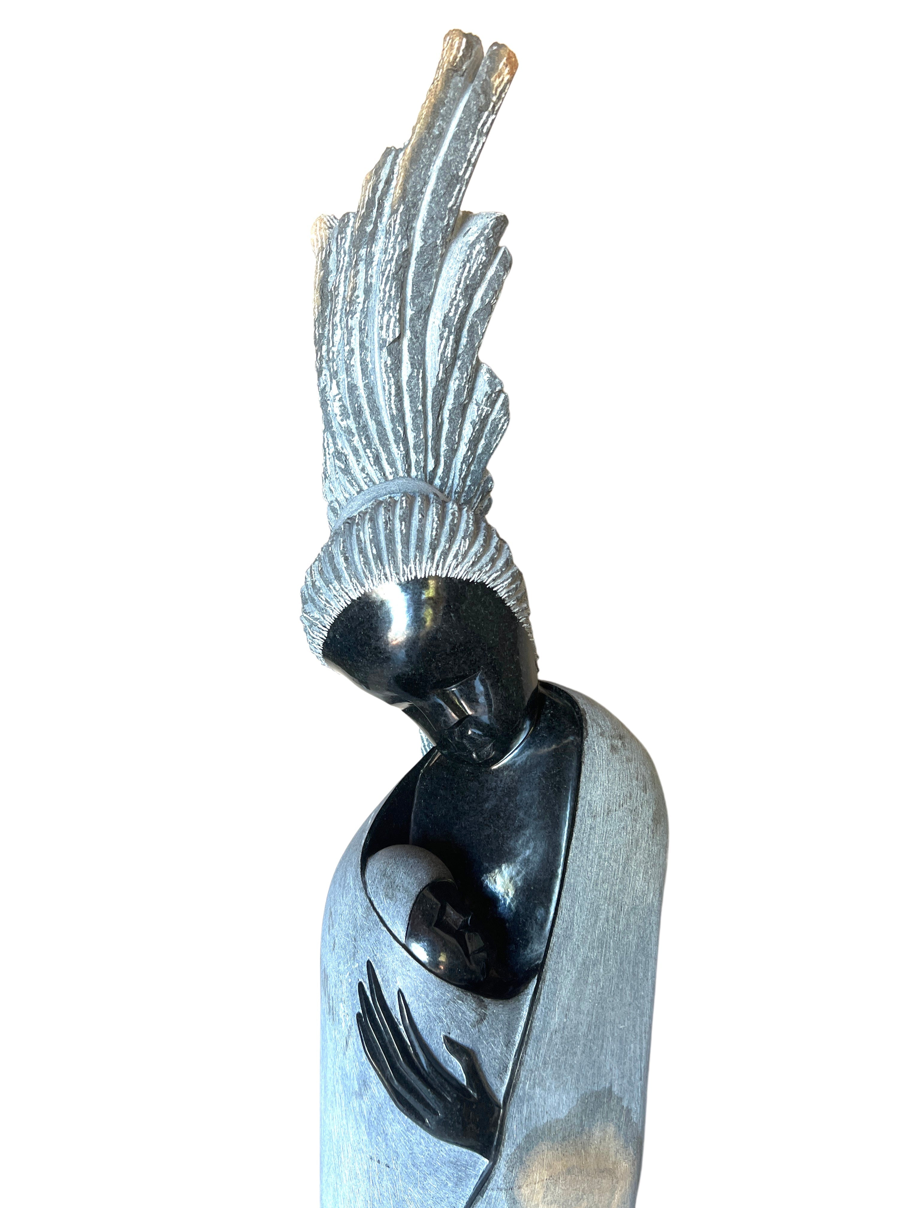 Shona Tribe Opal Stone Mother and Child