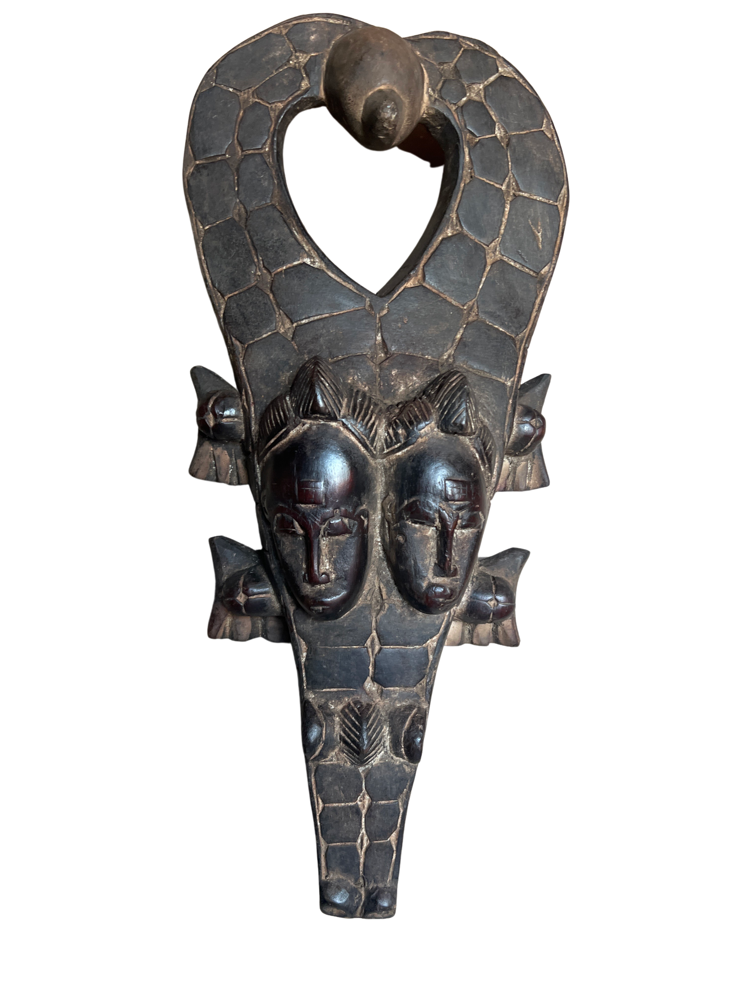 Baule Tribe Crocodile Mask - Baule