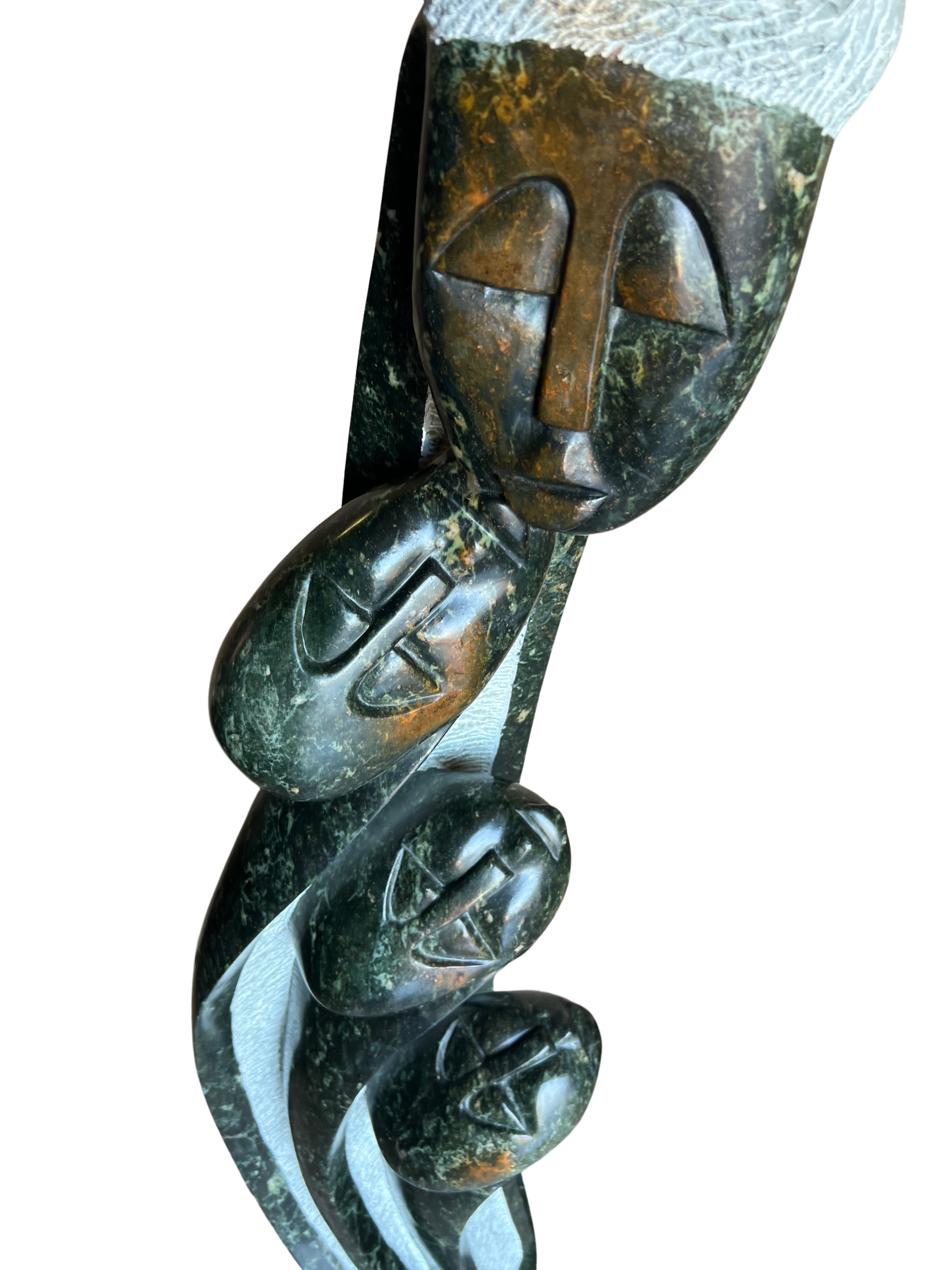 Shona Tribe Opal Stone Family of Four - Shona