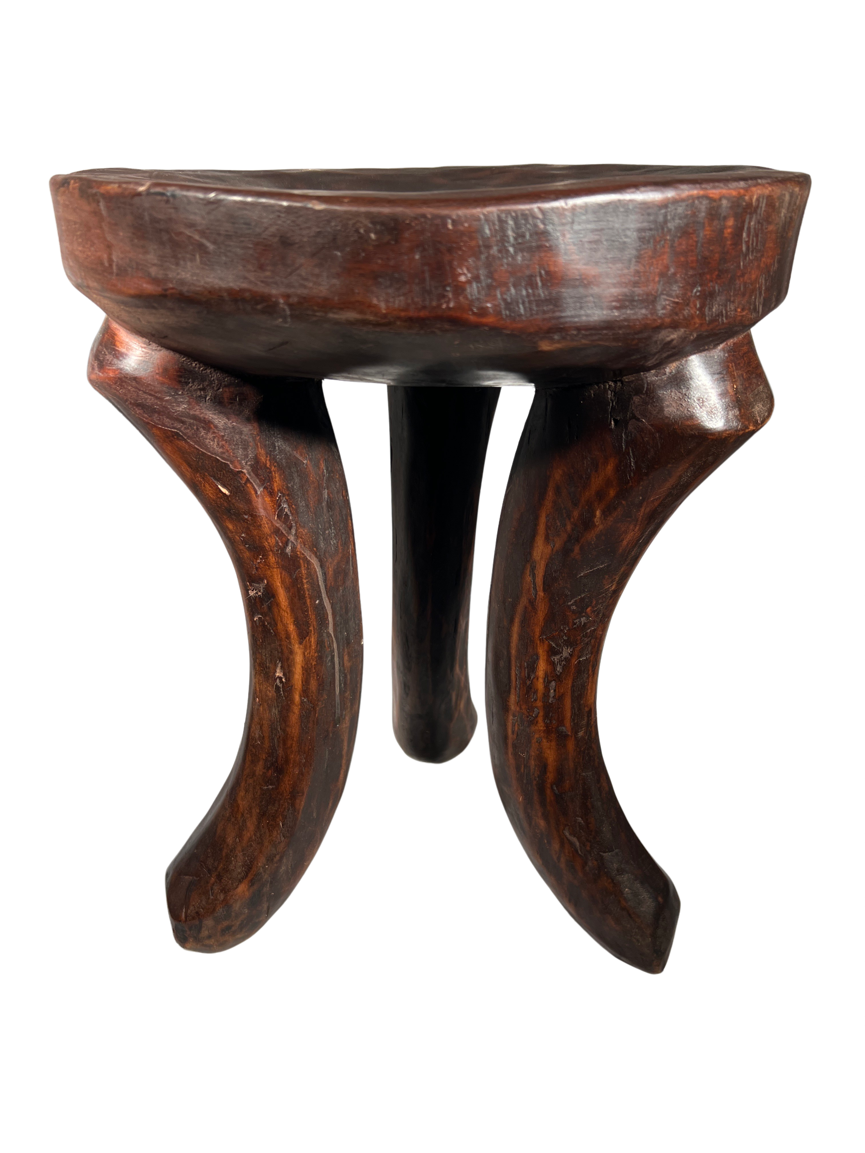 Bamileke Tribe Three Legged Wooden Stool