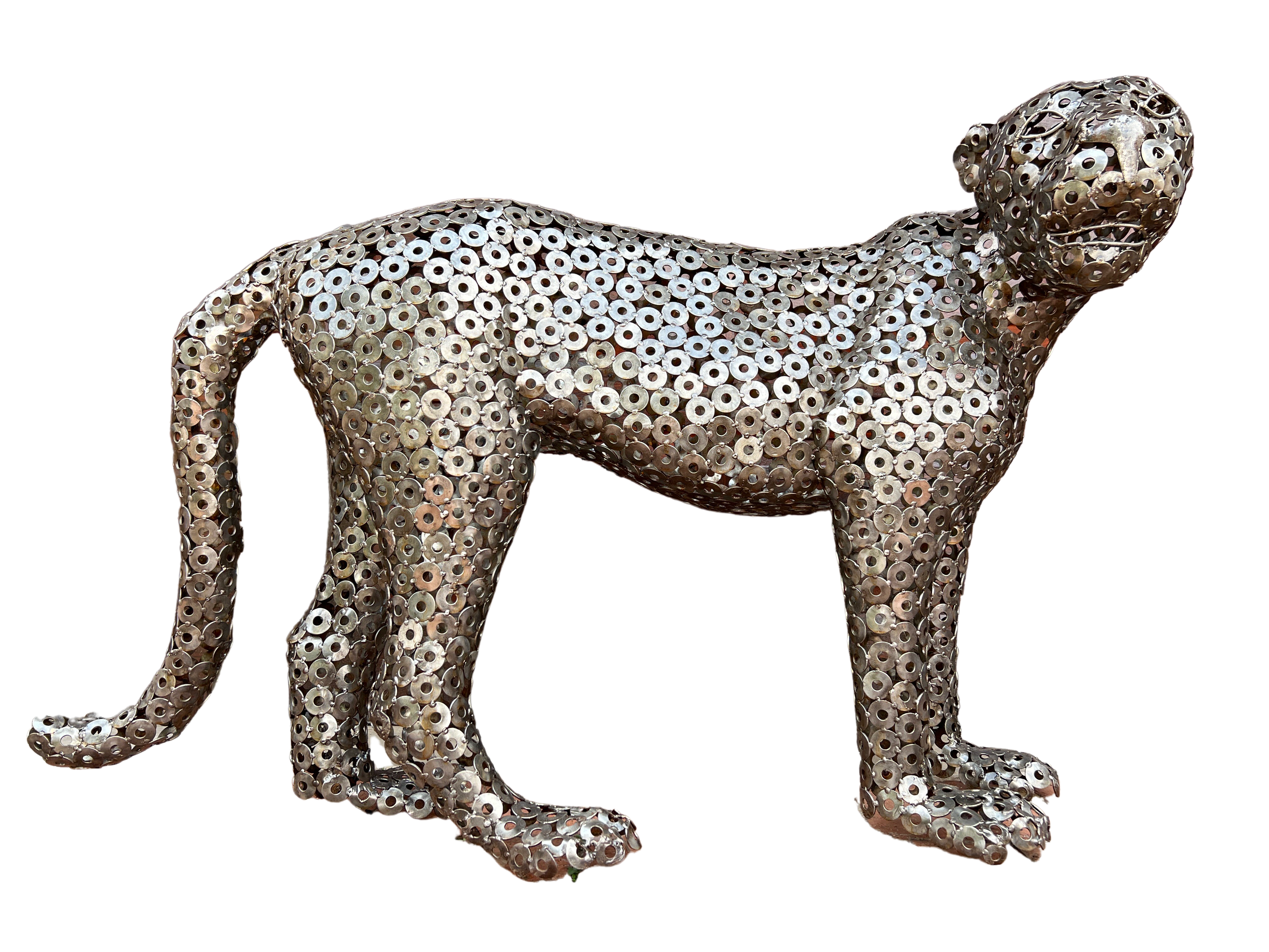 Shona Tribe Metal Leopard - Shona