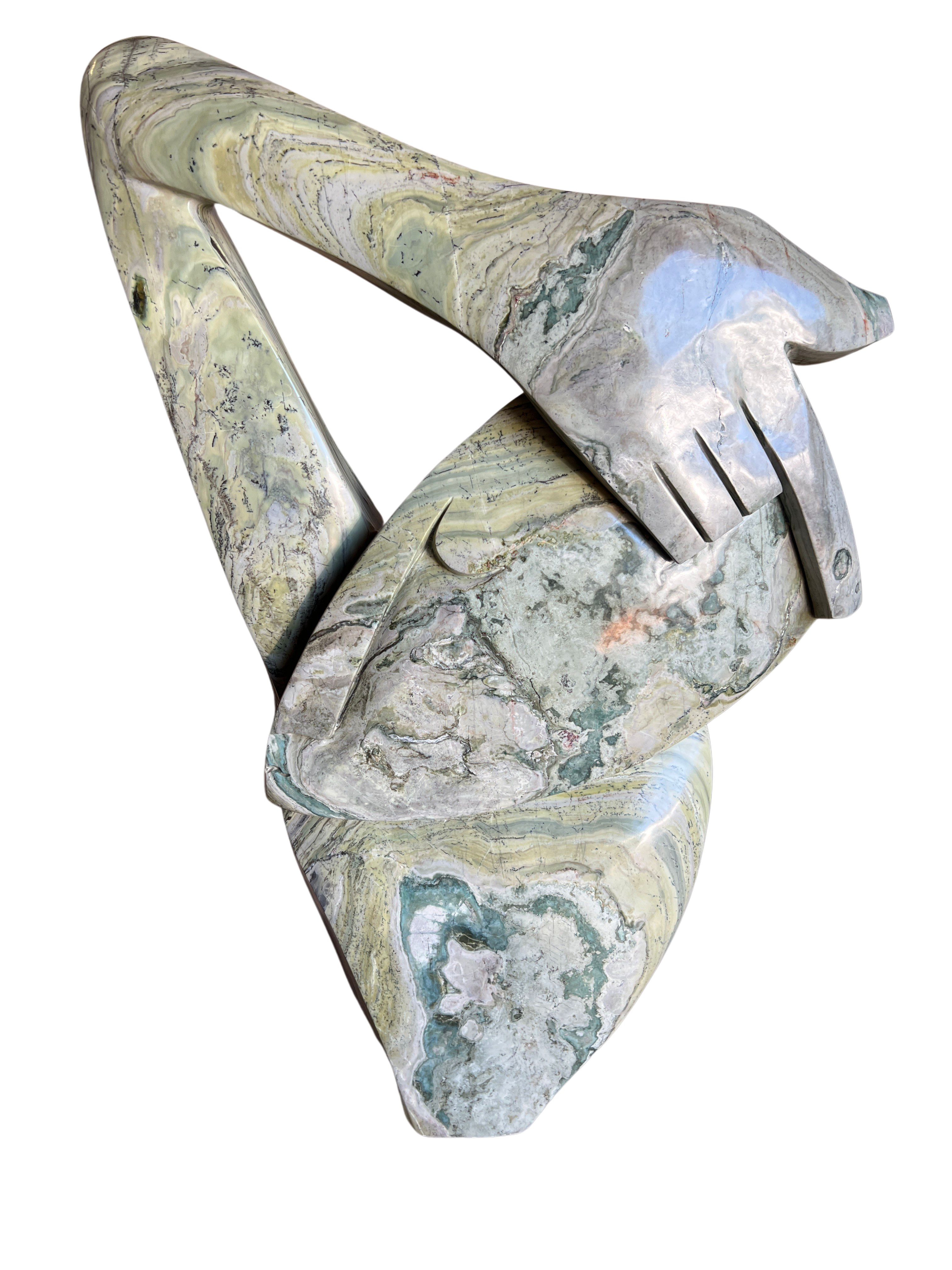 Shona Tribe Butter Jade Thinker - Shona