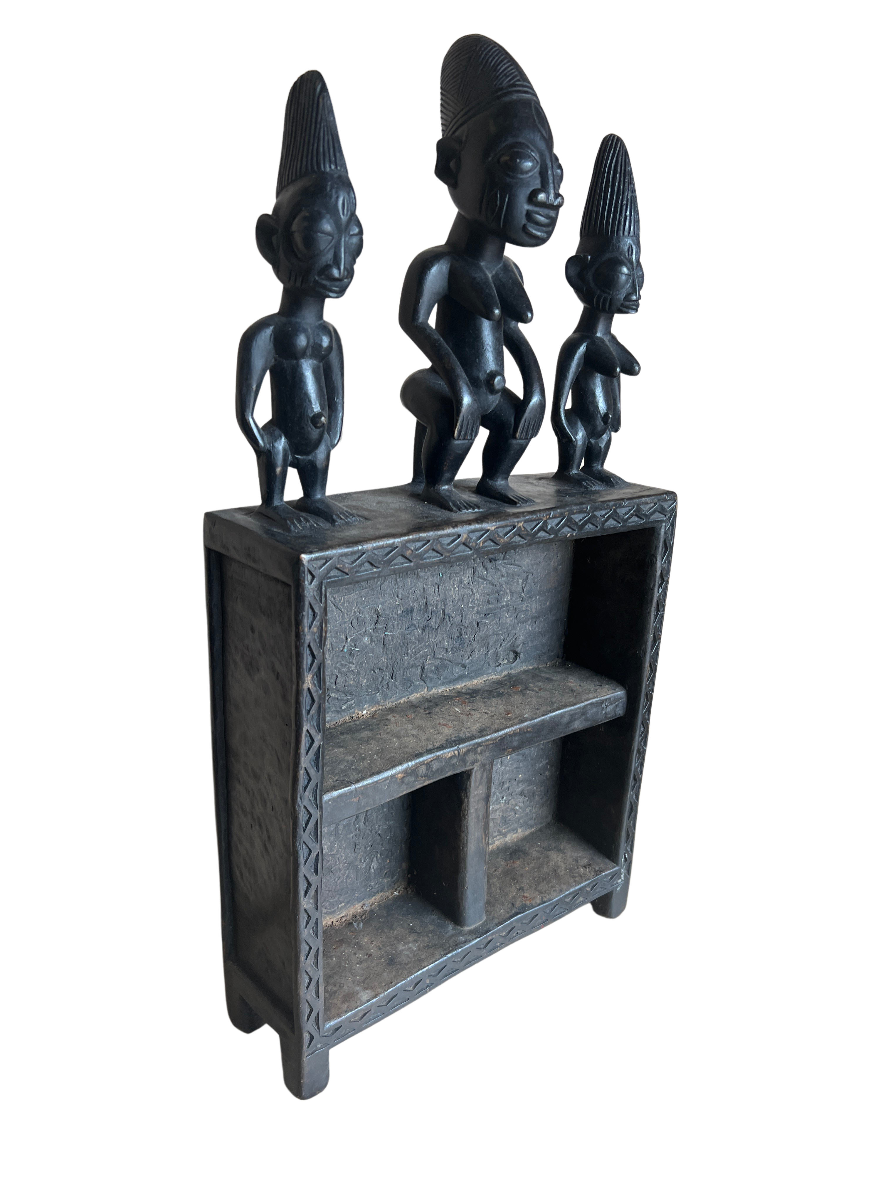 Ashanti Tribe Wooden Shelf