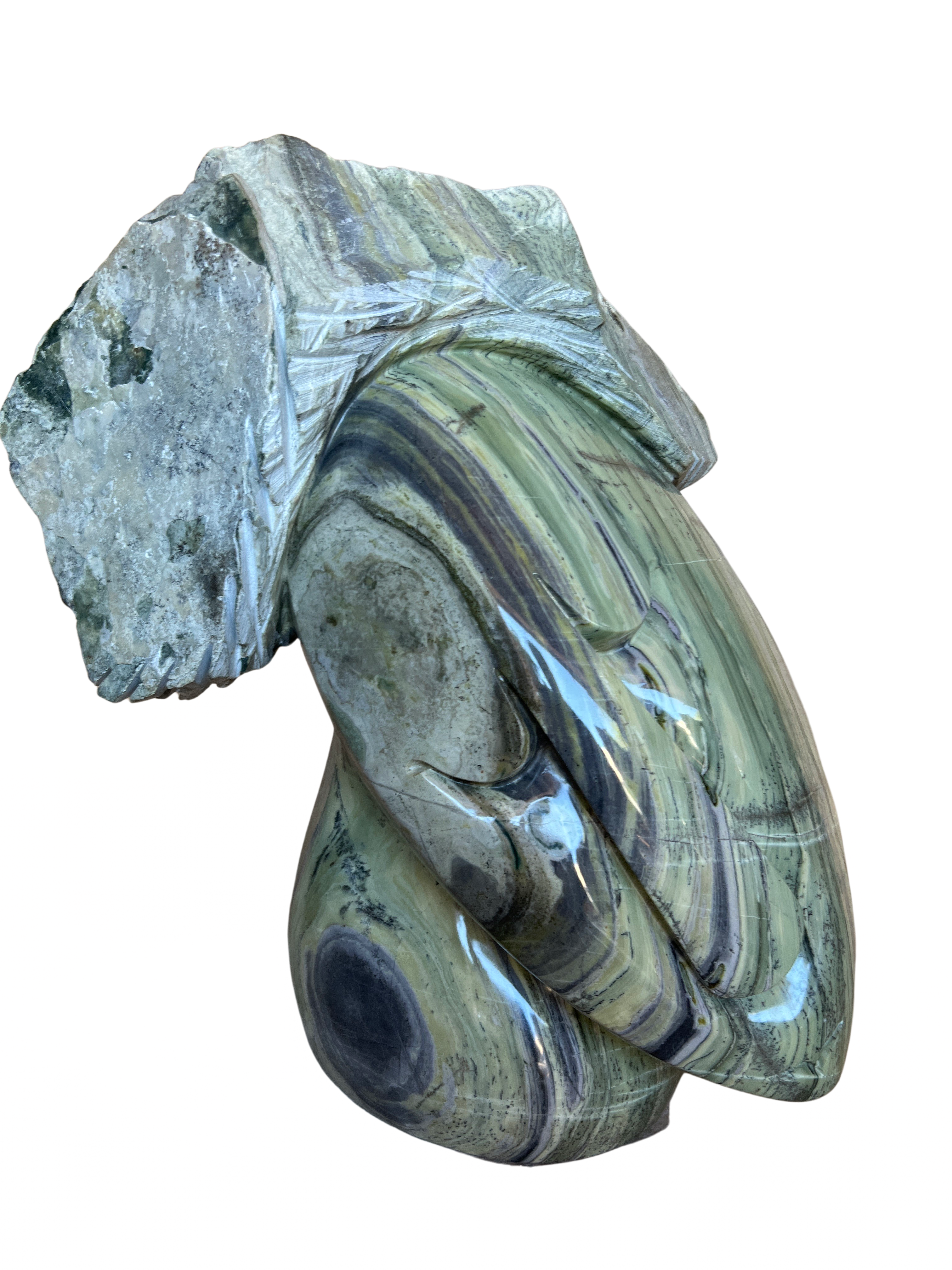 Shona Tribe Butter Jade Chief - Sculpture & Statuary