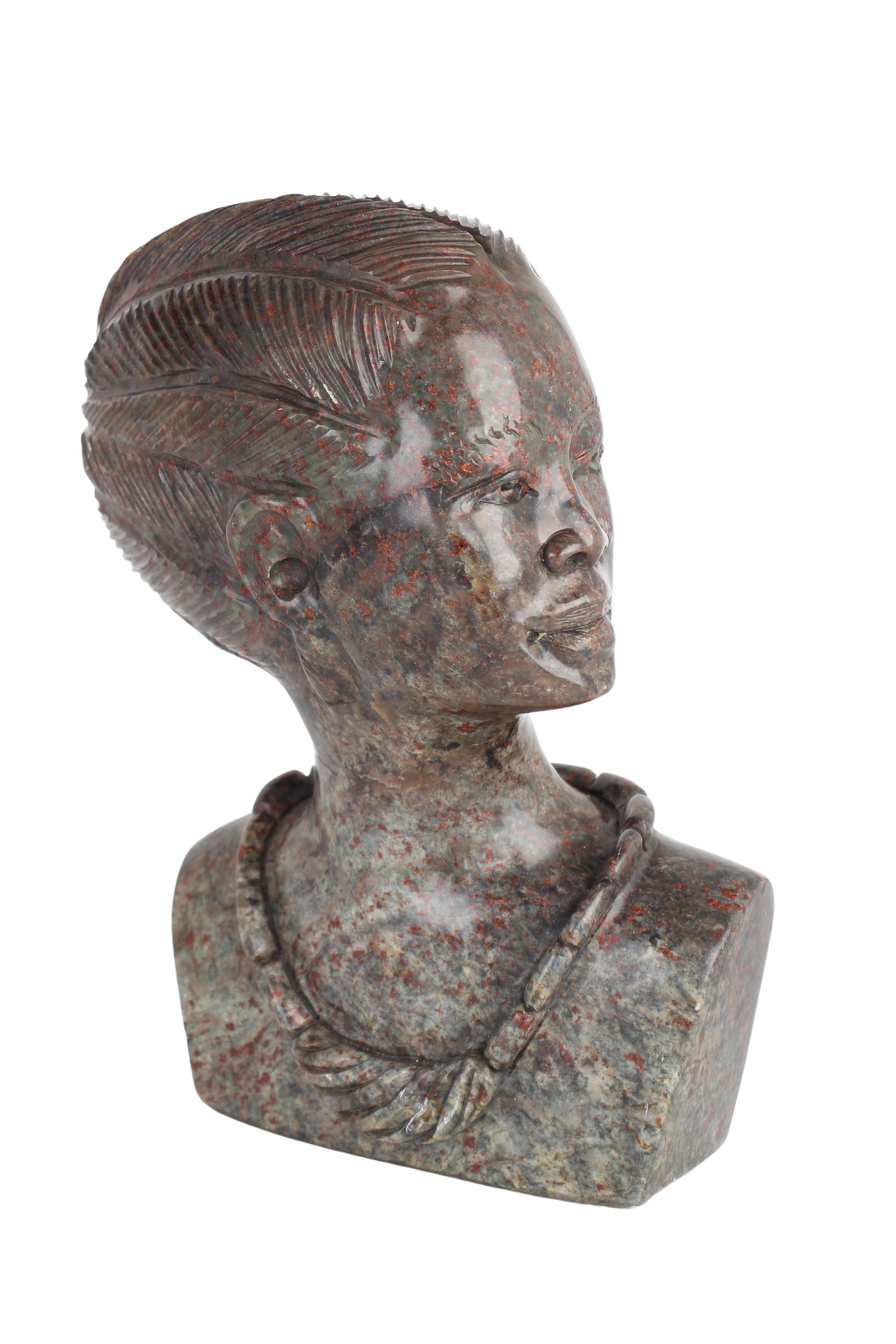 Shona Tribe Fruit Serpentine Bust~11.4" Tall (New 2024)