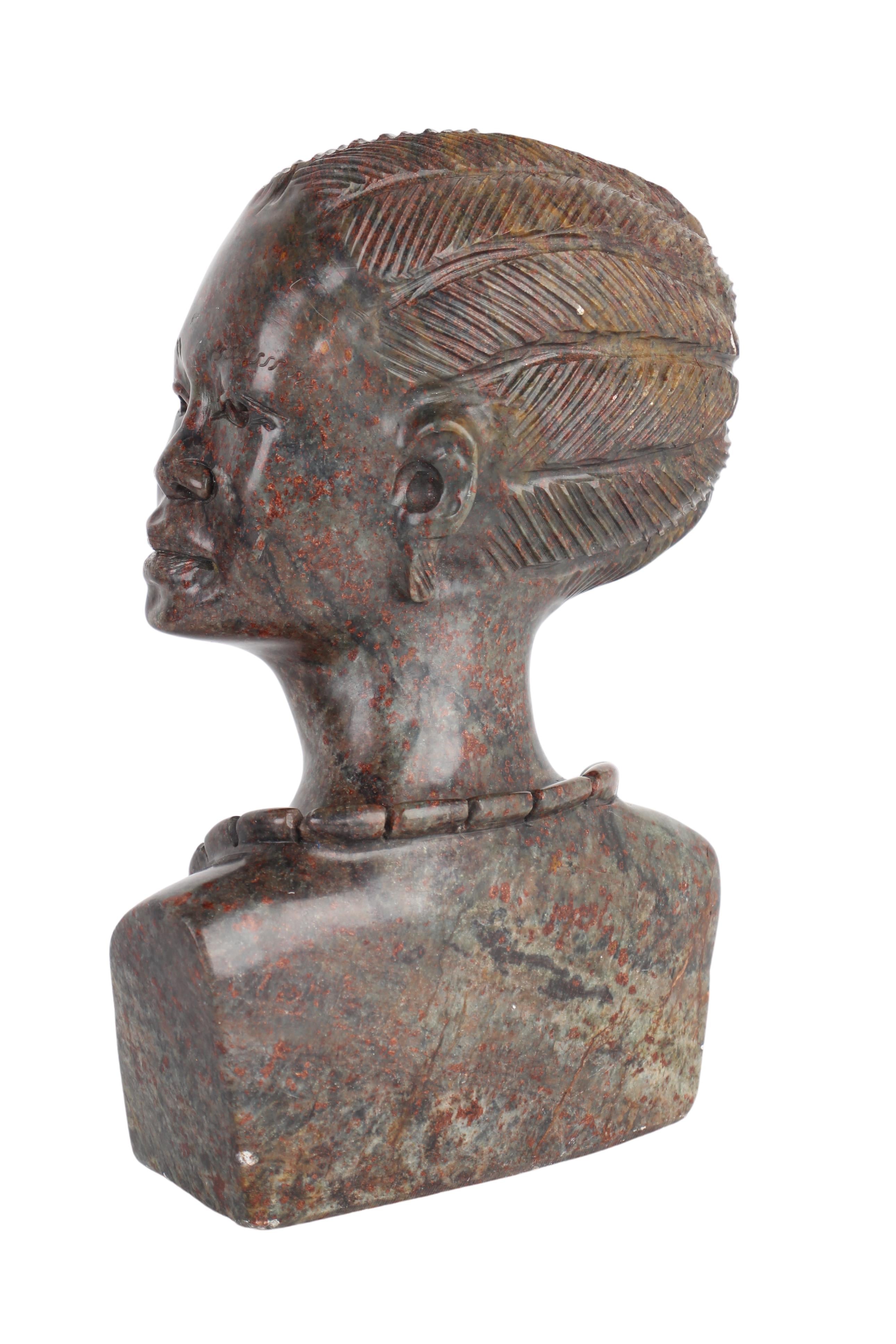 Shona Tribe Fruit Serpentine Bust~11.4" Tall (New 2024)