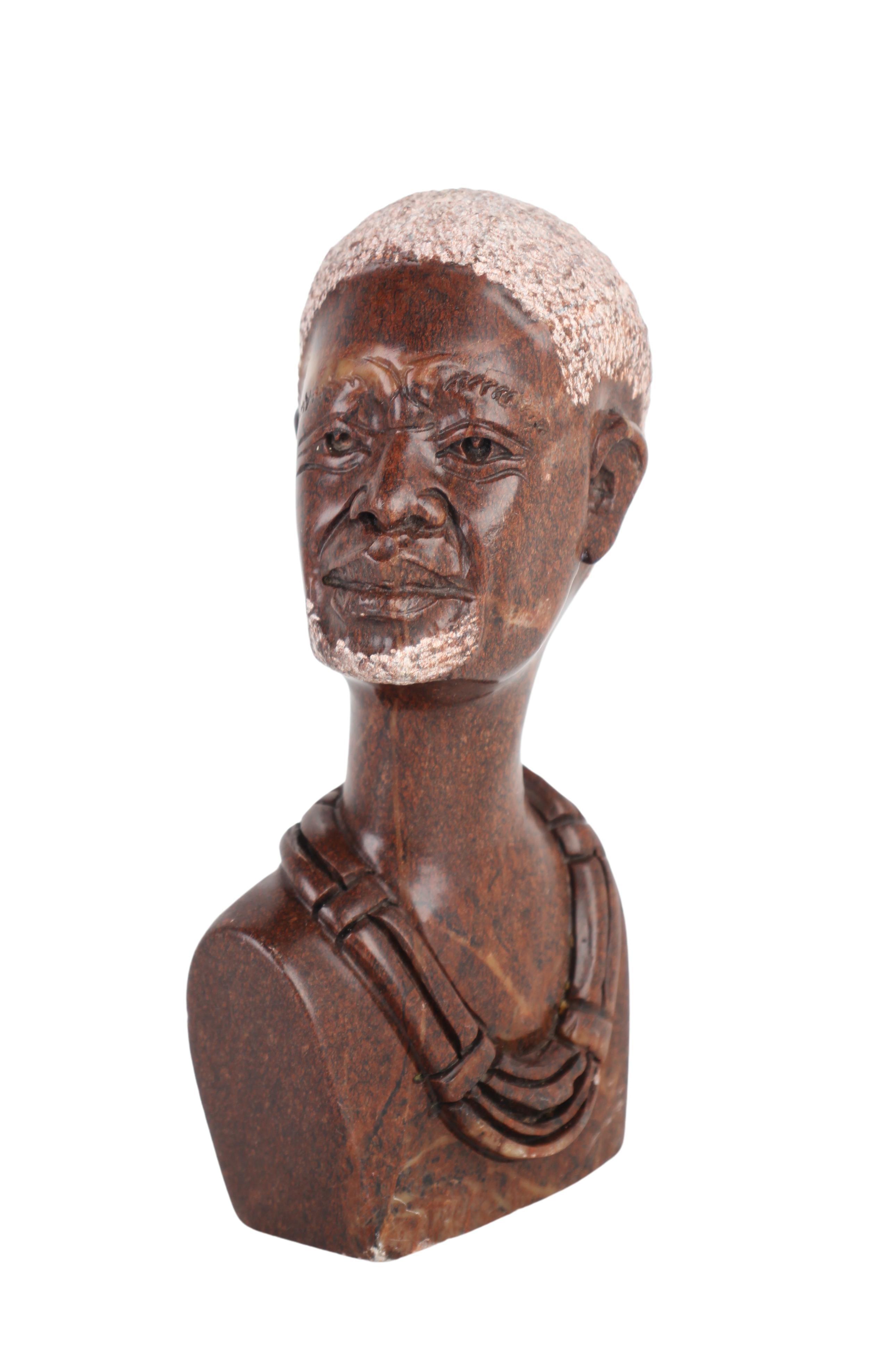 Shona Tribe Fruit Serpentine Bust ~8.7" Tall (New 2024)