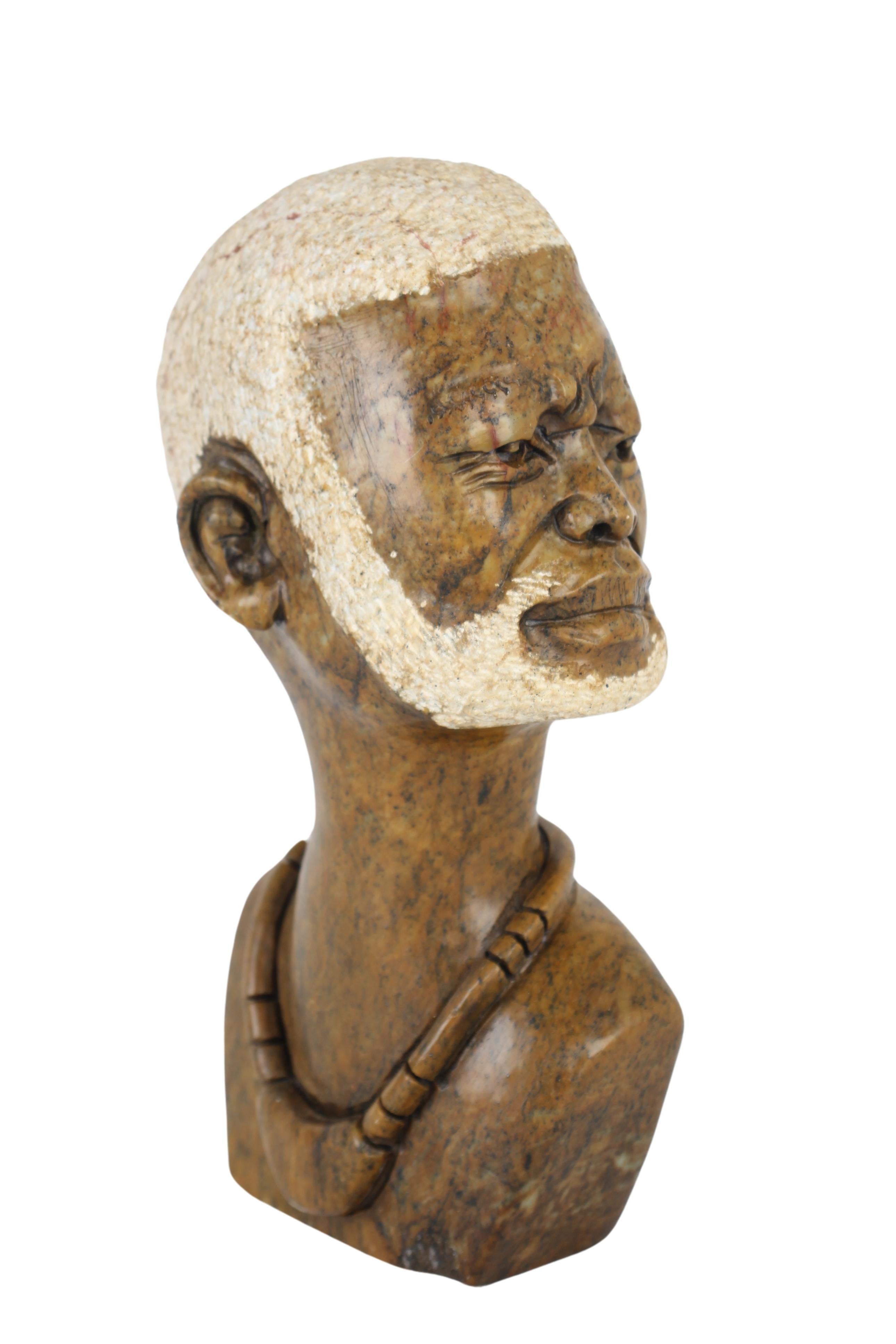 Shona Tribe Fruit Serpentine Bust ~10.2" Tall (New 2024)