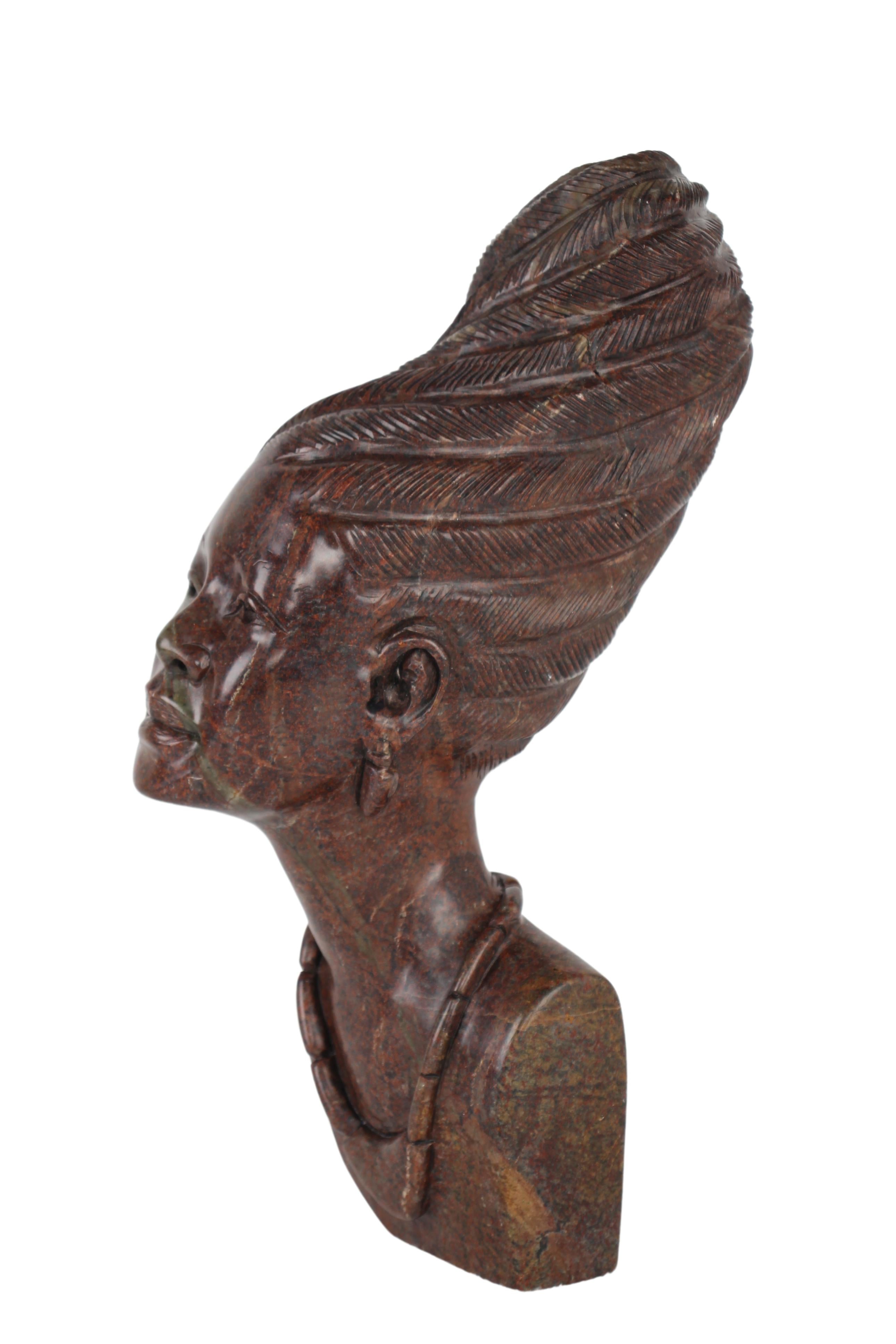 Shona Tribe Fruit Serpentine Bust ~15" Tall (New 2024)