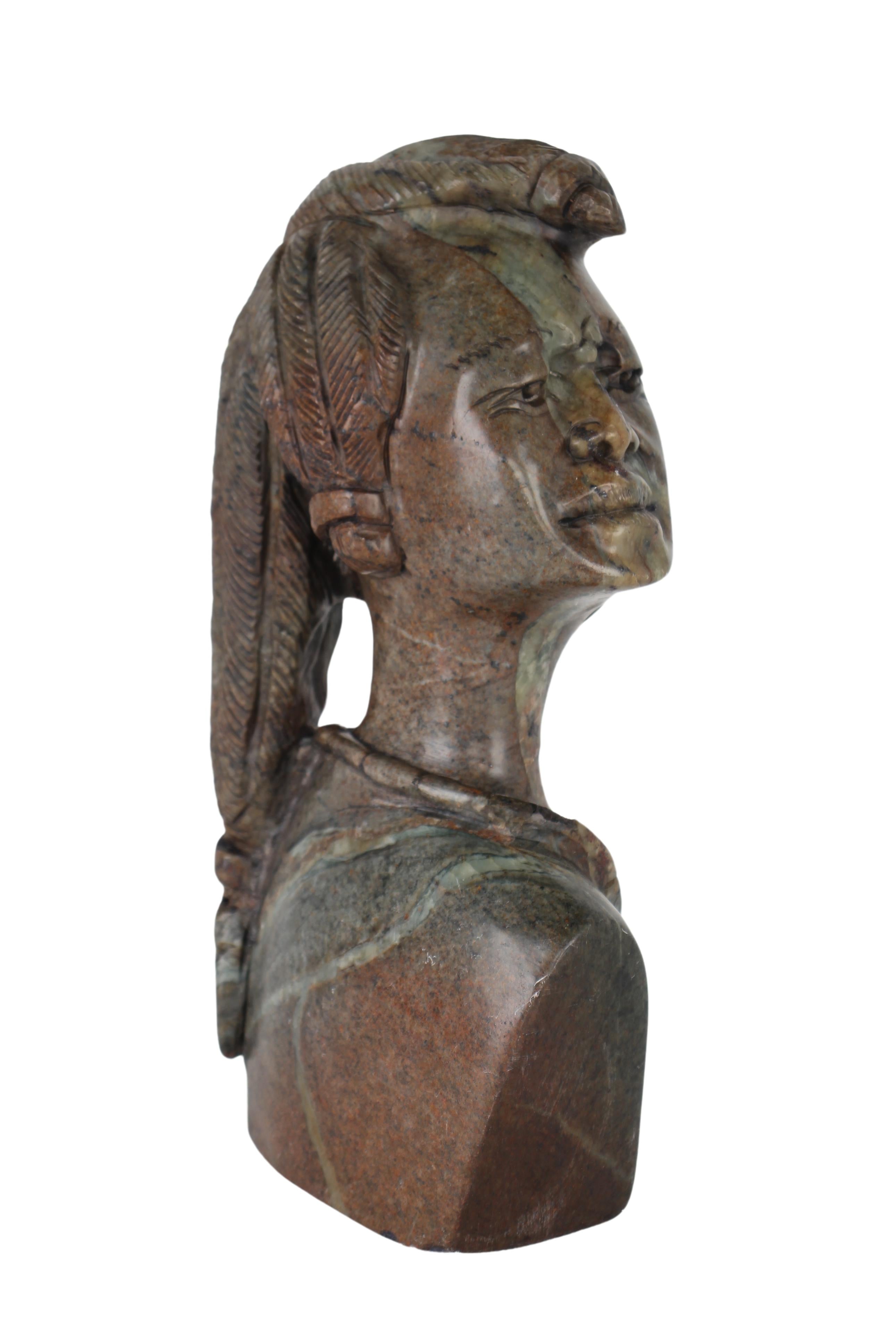 Shona Tribe Fruit Serpentine Bust ~12.6" Tall (New 2024)