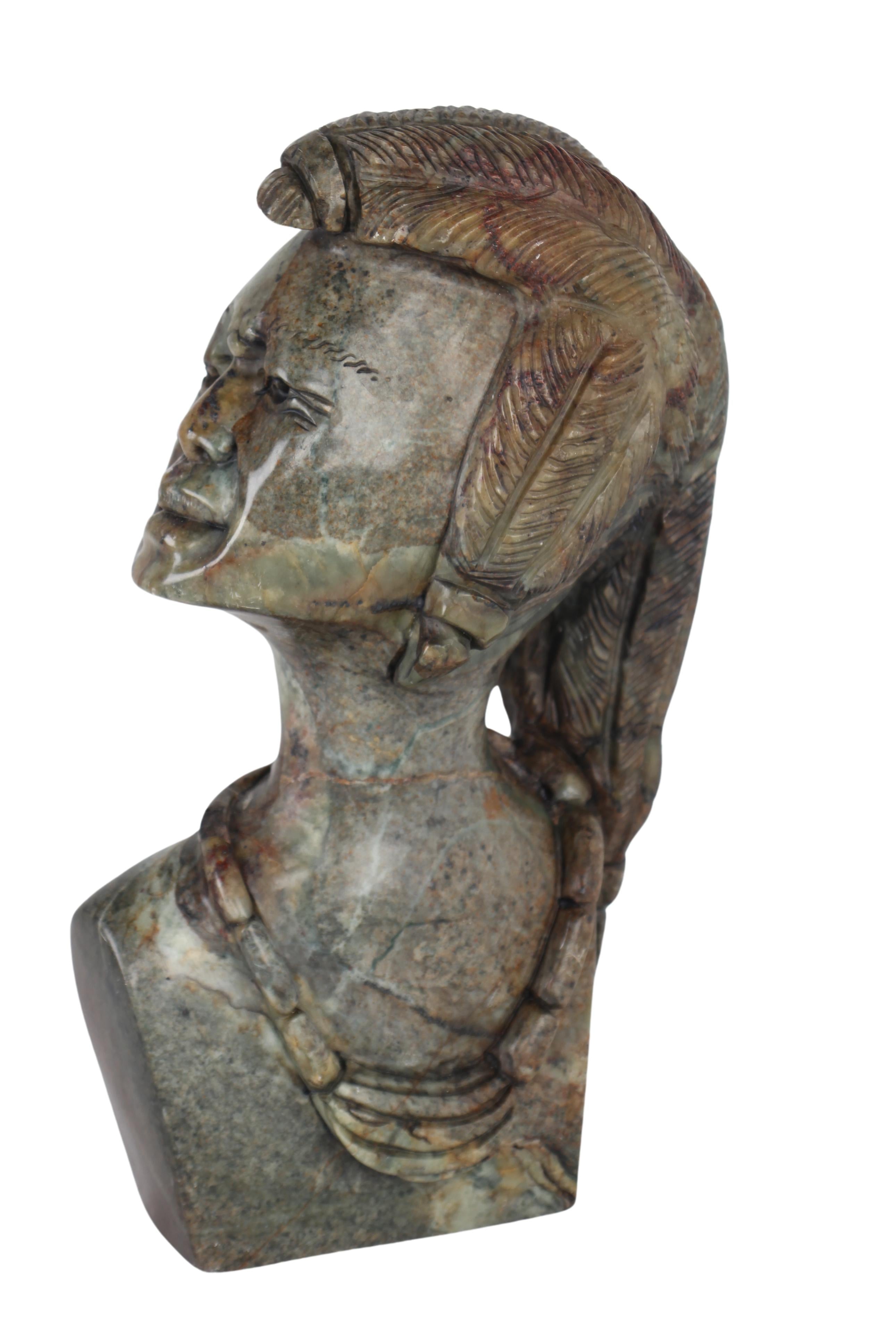 Shona Tribe Fruit Serpentine Bust ~12.6" Tall (New 2024)