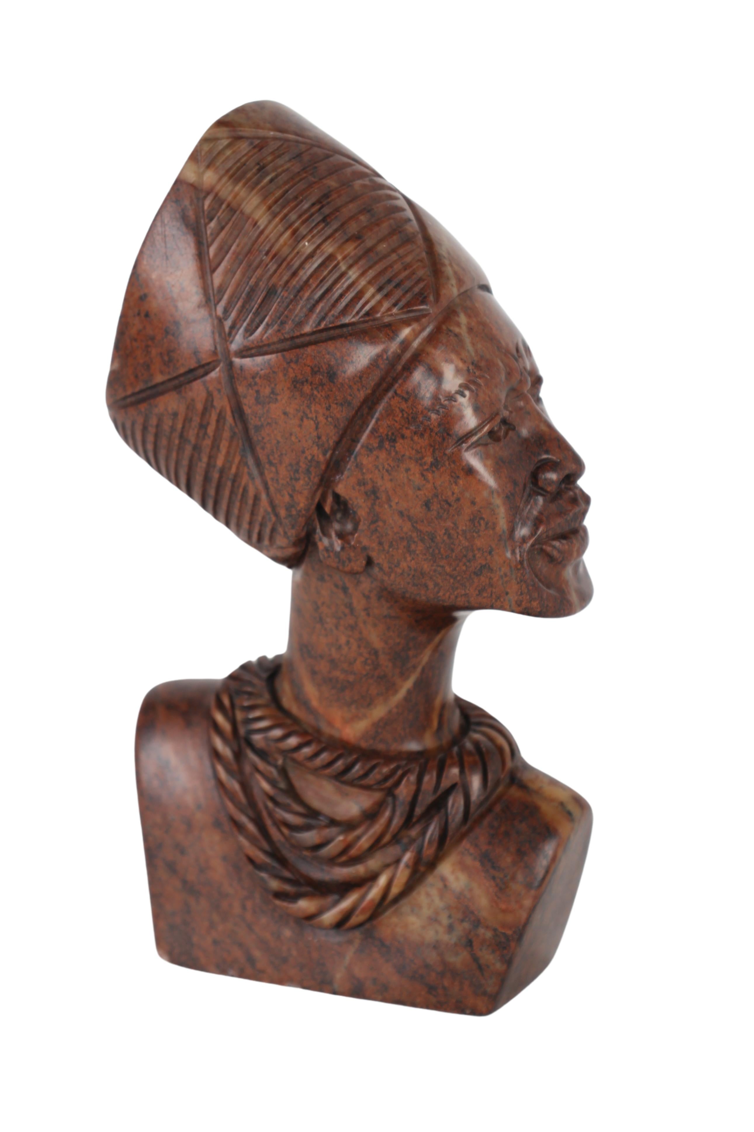 Shona Tribe Fruit Serpentine Bust ~9.1" Tall (New 2024)