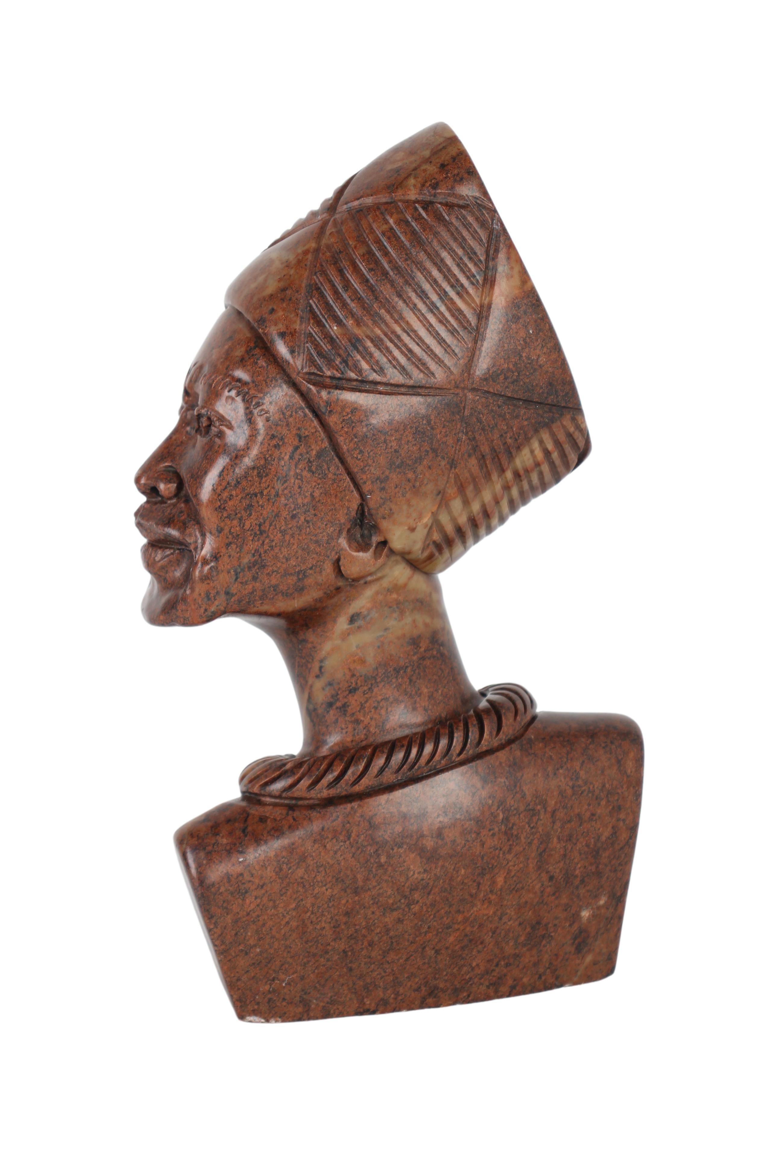 Shona Tribe Fruit Serpentine Bust ~9.1" Tall (New 2024)