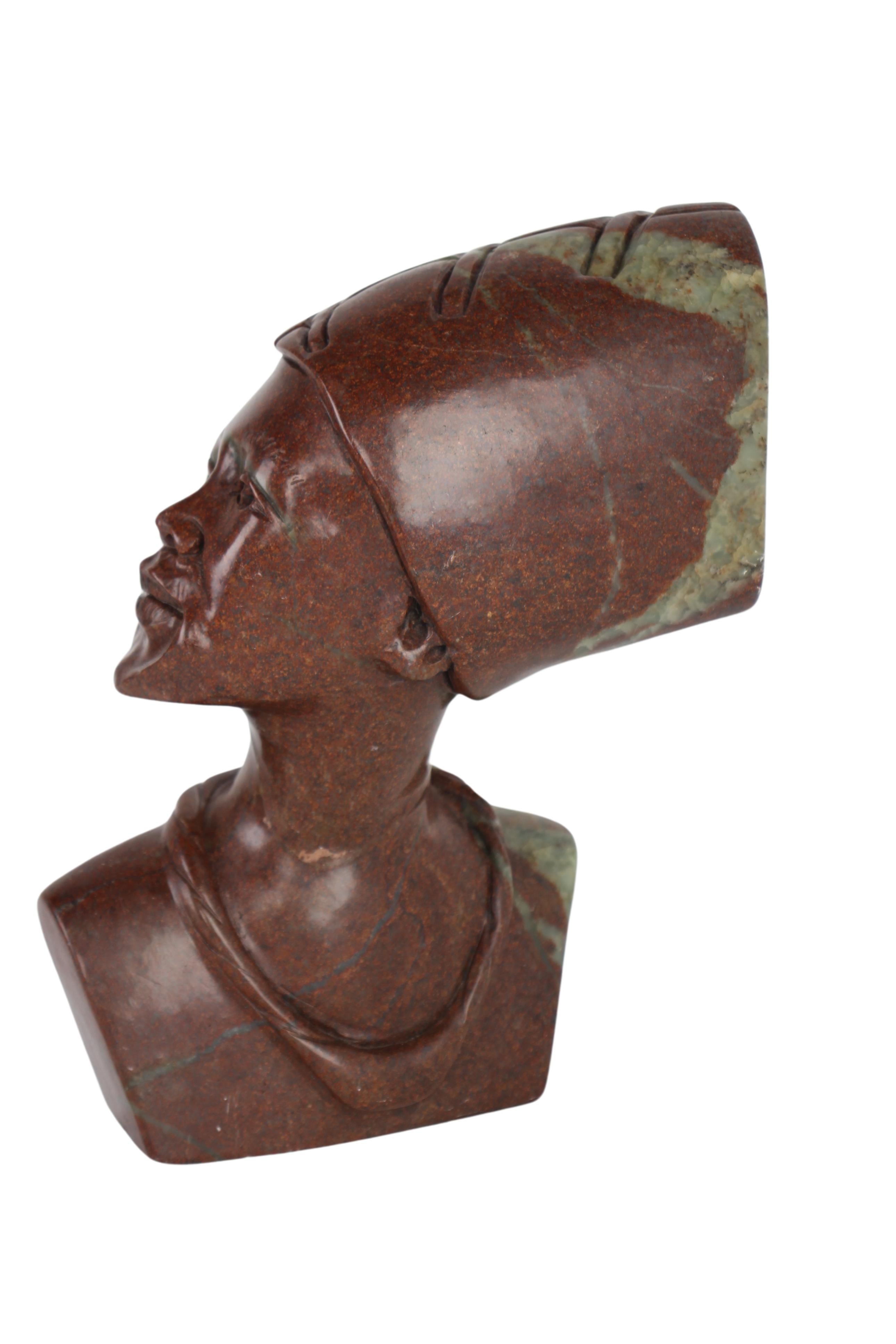 Shona Tribe Fruit Serpentine Bust ~11.4" Tall (New 2024)