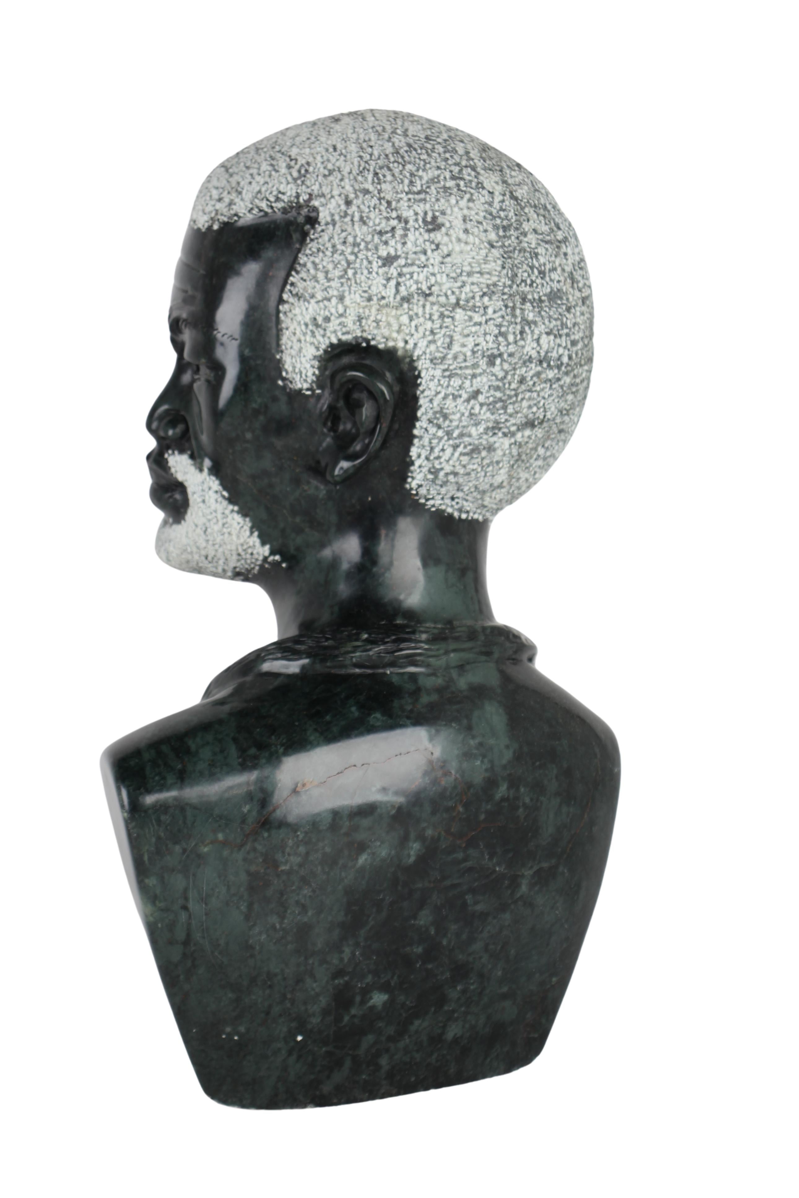 Shona Tribe Fruit Serpentine Stone Bust ~18.1" Tall (New 2024)